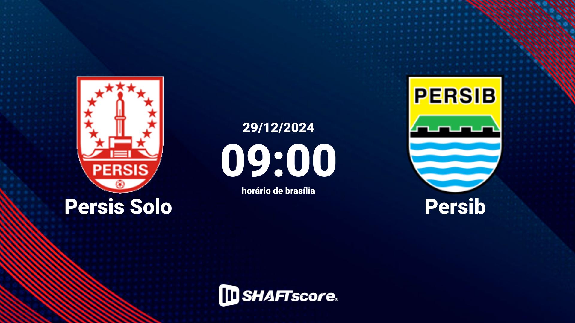 Estatísticas do jogo Persis Solo vs Persib 29.12 09:00