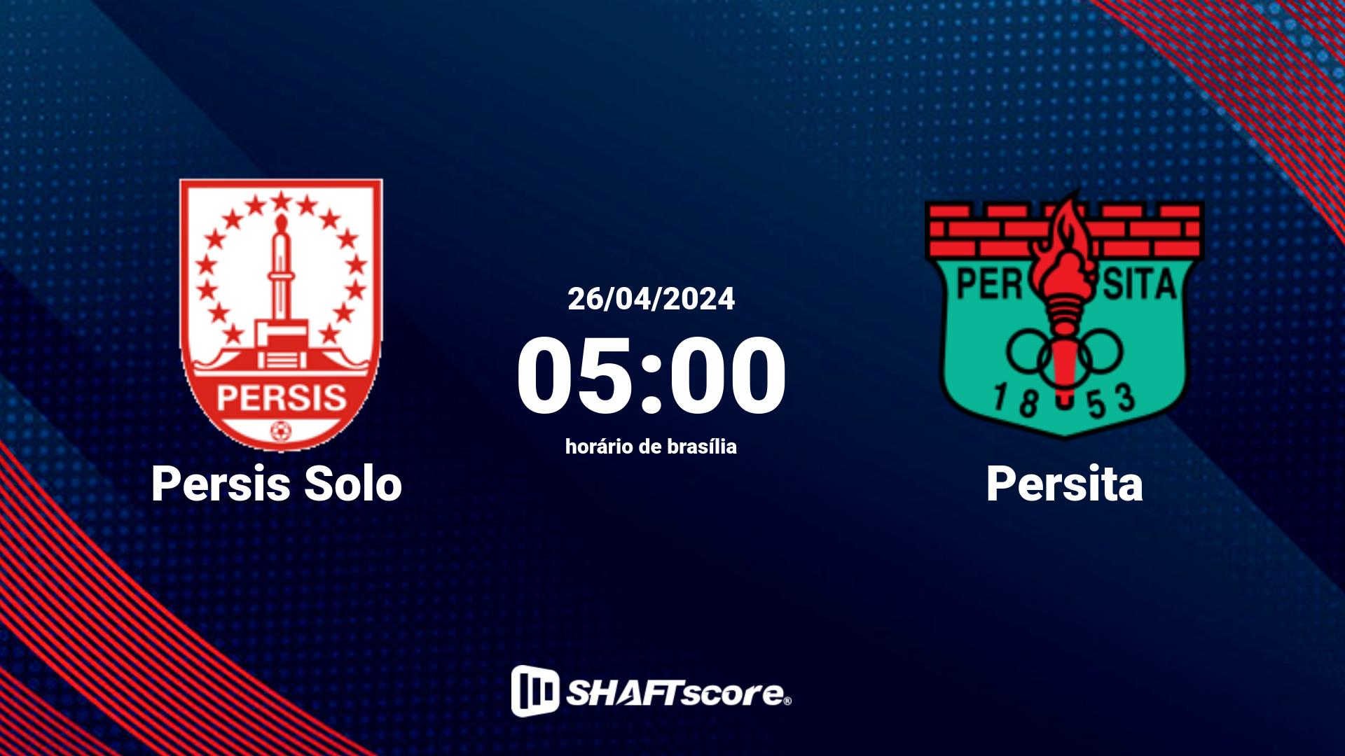 Estatísticas do jogo Persis Solo vs Persita 26.04 05:00