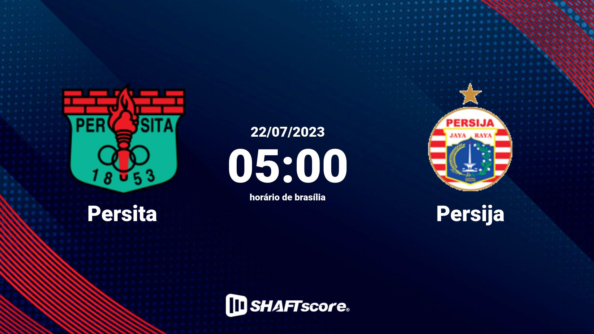 Estatísticas do jogo Persita vs Persija 22.07 05:00