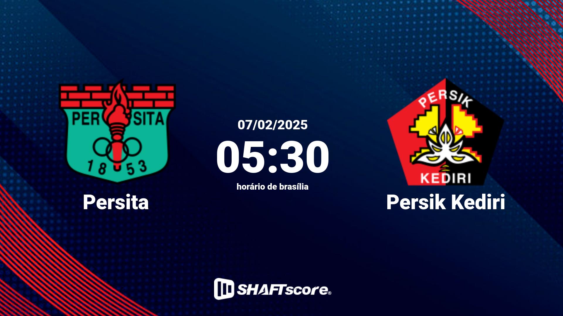 Estatísticas do jogo Persita vs Persik Kediri 07.02 05:30