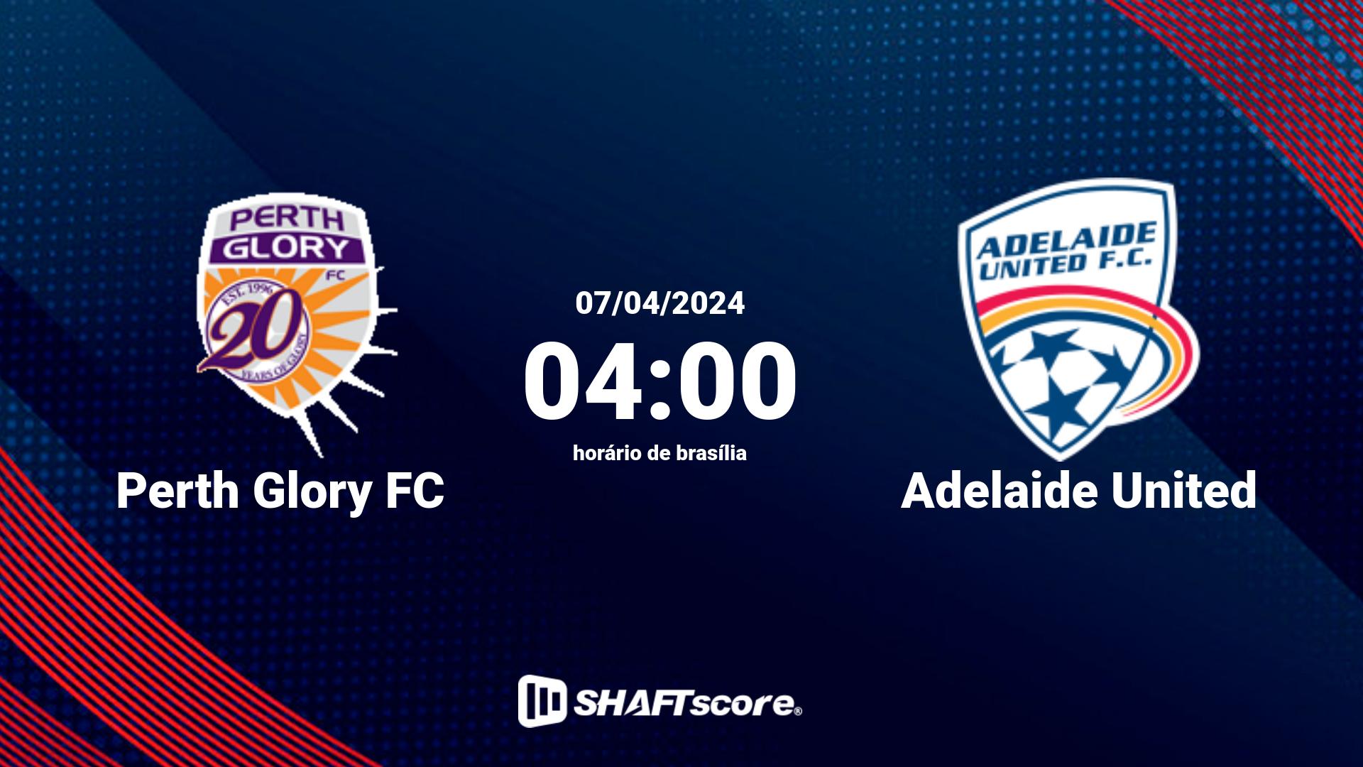 Estatísticas do jogo Perth Glory FC vs Adelaide United 07.04 04:00