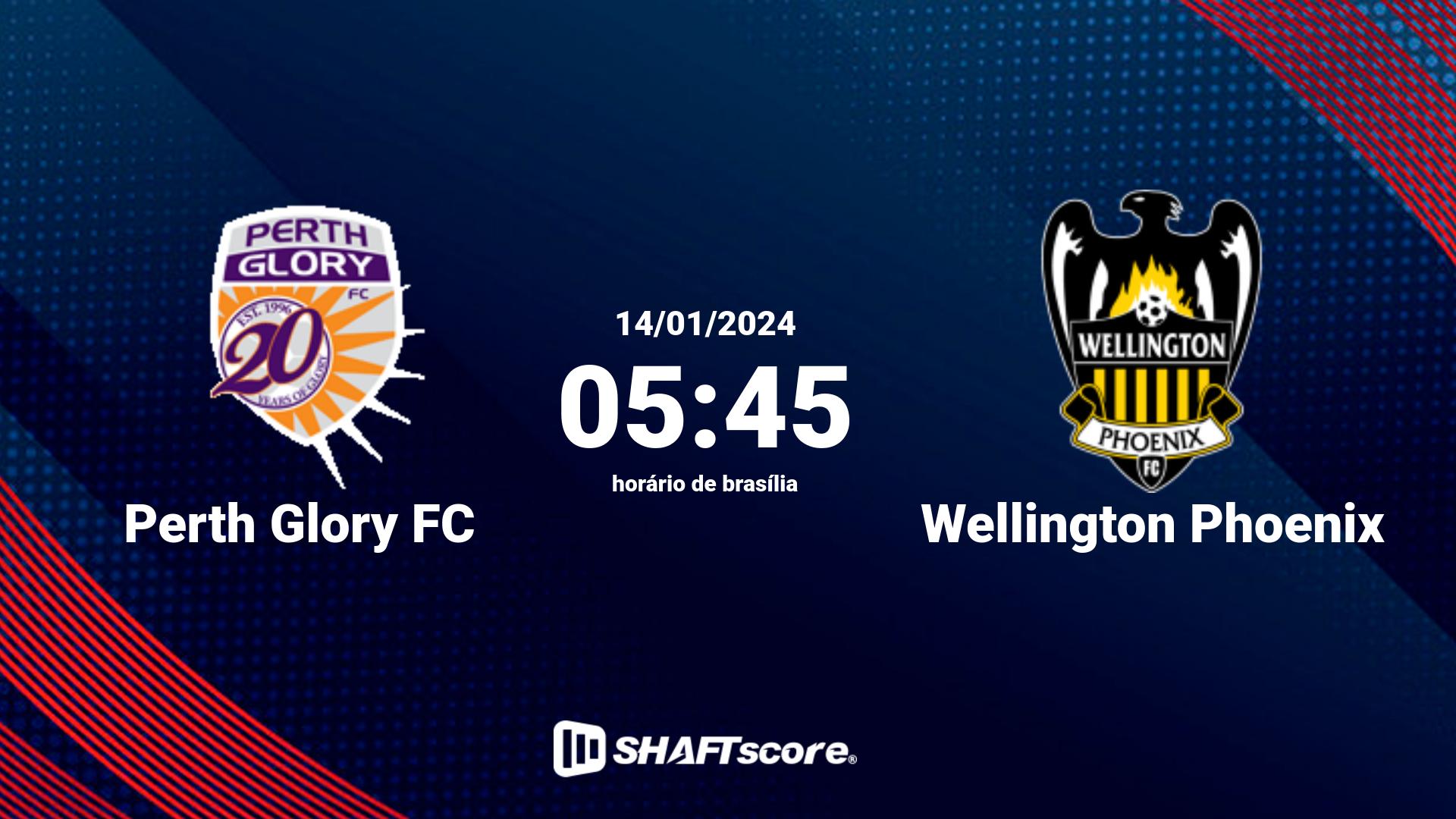 Estatísticas do jogo Perth Glory FC vs Wellington Phoenix 14.01 05:45