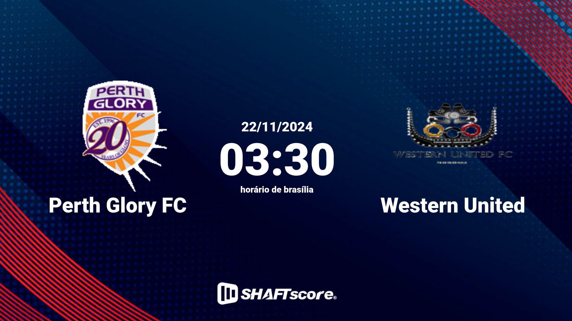 Estatísticas do jogo Perth Glory FC vs Western United 22.11 03:30