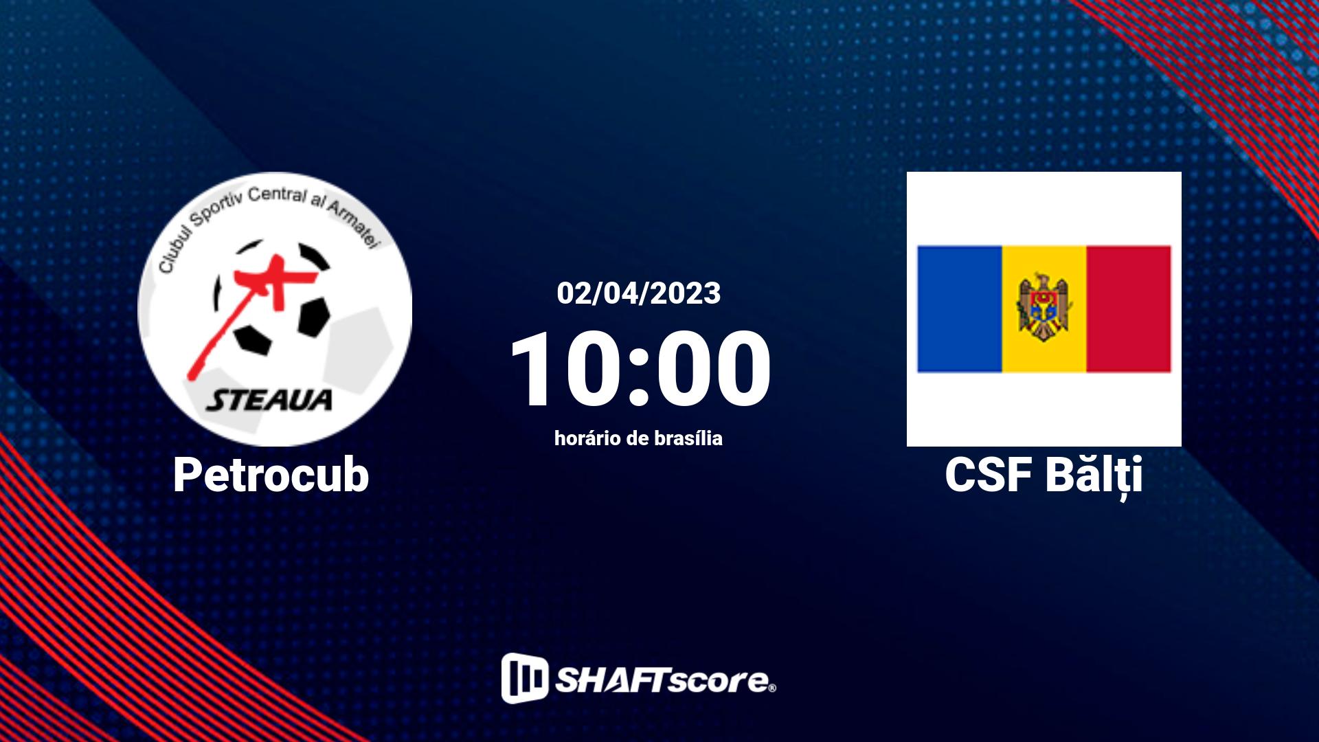 Estatísticas do jogo Petrocub vs CSF Bălți 02.04 10:00