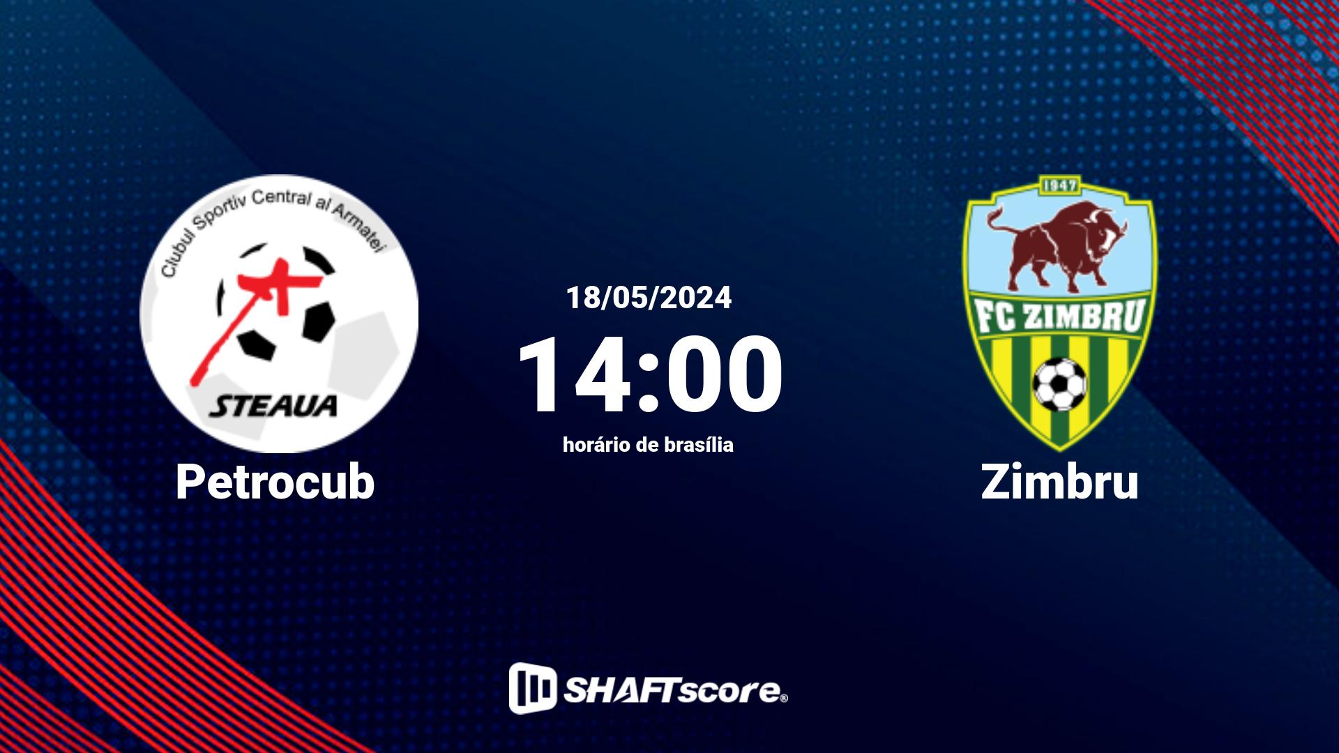 Estatísticas do jogo Petrocub vs Zimbru 18.05 14:00