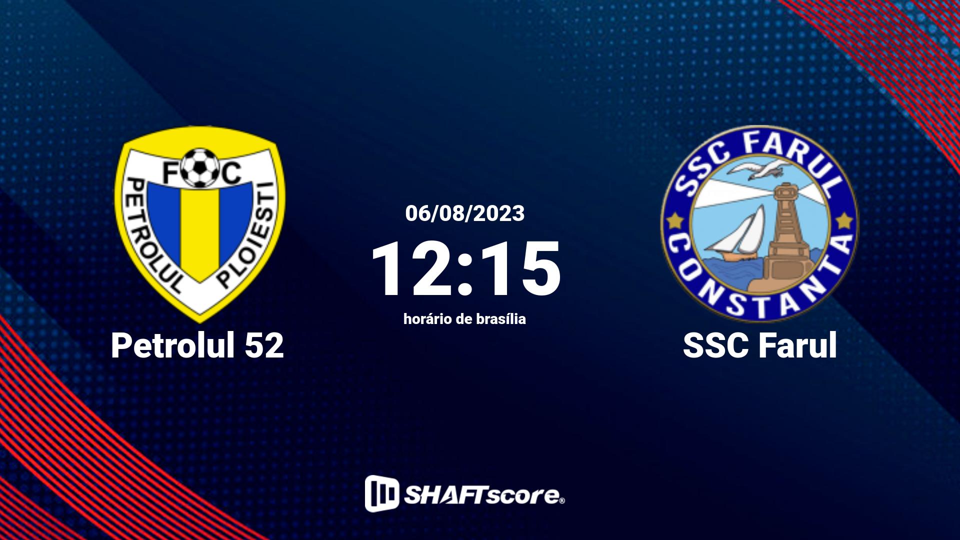 Estatísticas do jogo Petrolul 52 vs SSC Farul 06.08 12:15