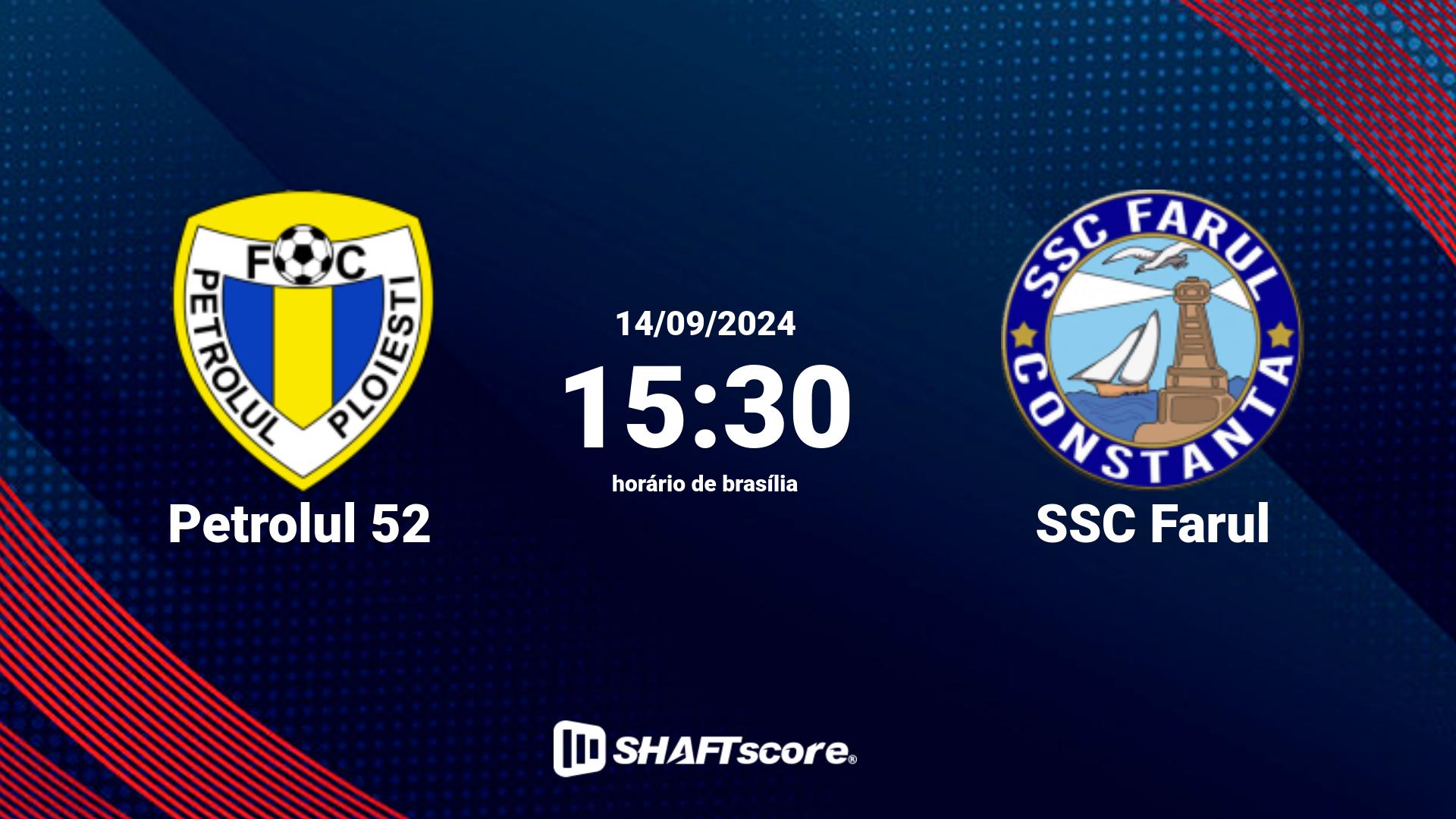 Estatísticas do jogo Petrolul 52 vs SSC Farul 14.09 15:30