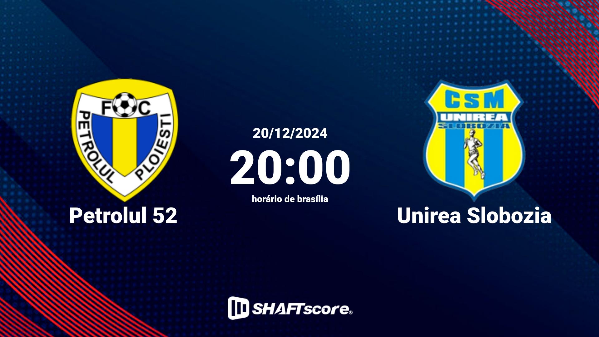 Estatísticas do jogo Petrolul 52 vs Unirea Slobozia 20.12 20:00