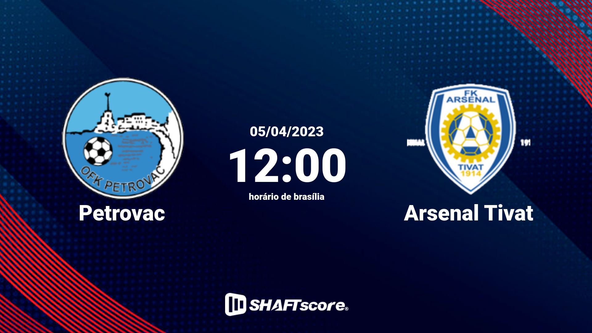 Estatísticas do jogo Petrovac vs Arsenal Tivat 05.04 12:00