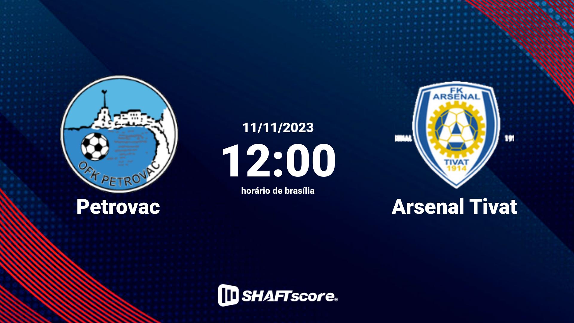 Estatísticas do jogo Petrovac vs Arsenal Tivat 11.11 12:00