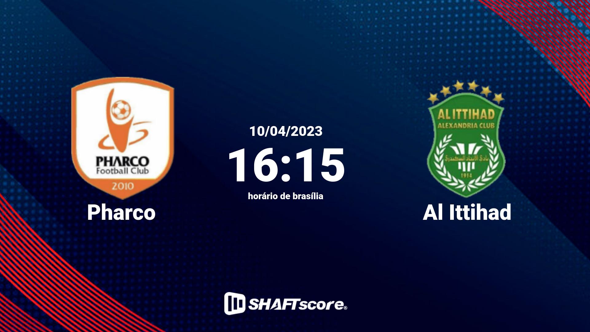 Estatísticas do jogo Pharco vs Al Ittihad 10.04 16:15