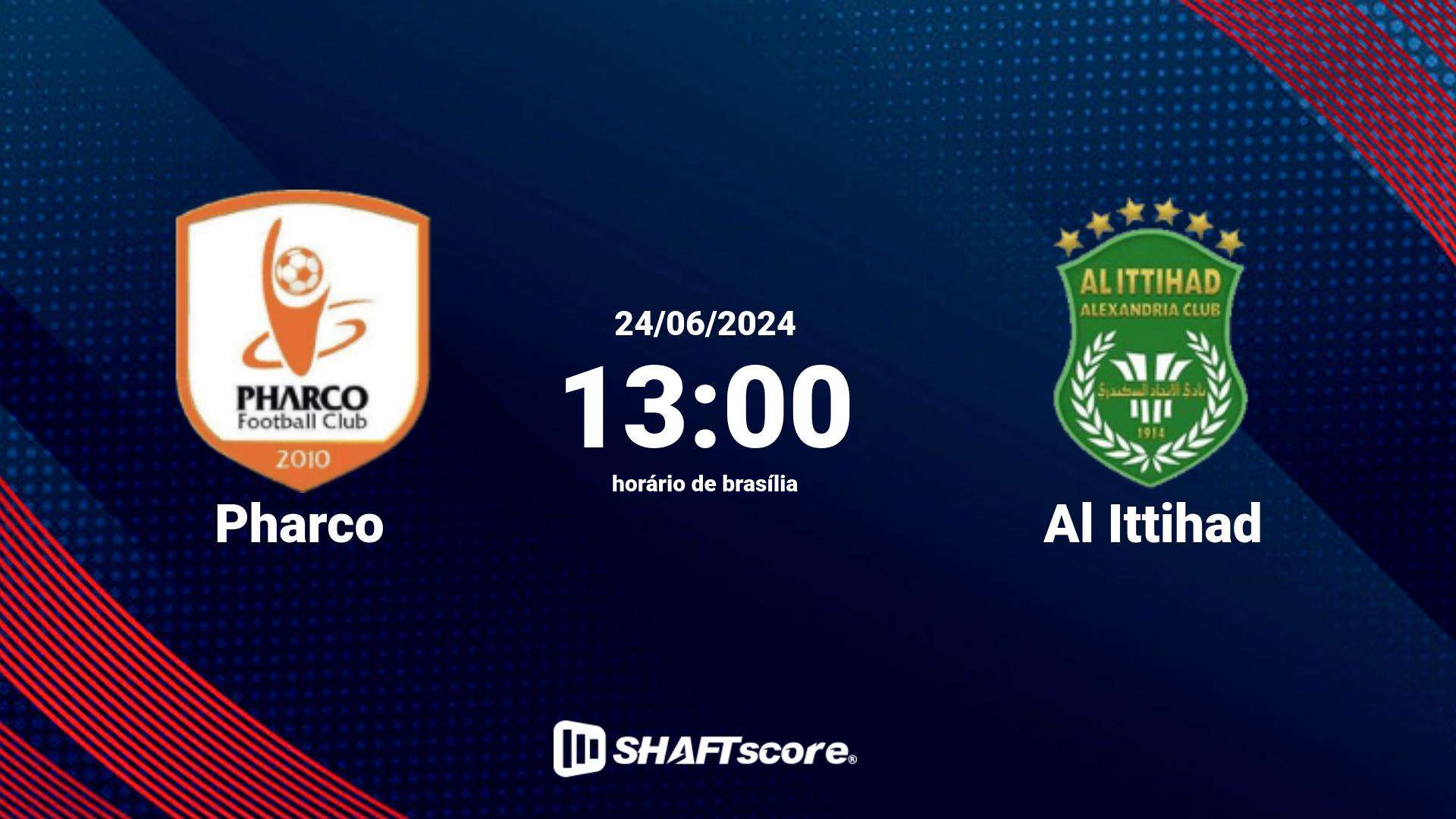 Estatísticas do jogo Pharco vs Al Ittihad 24.06 13:00