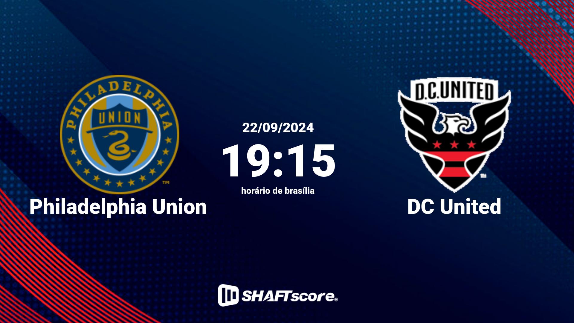 Estatísticas do jogo Philadelphia Union vs DC United 22.09 19:15