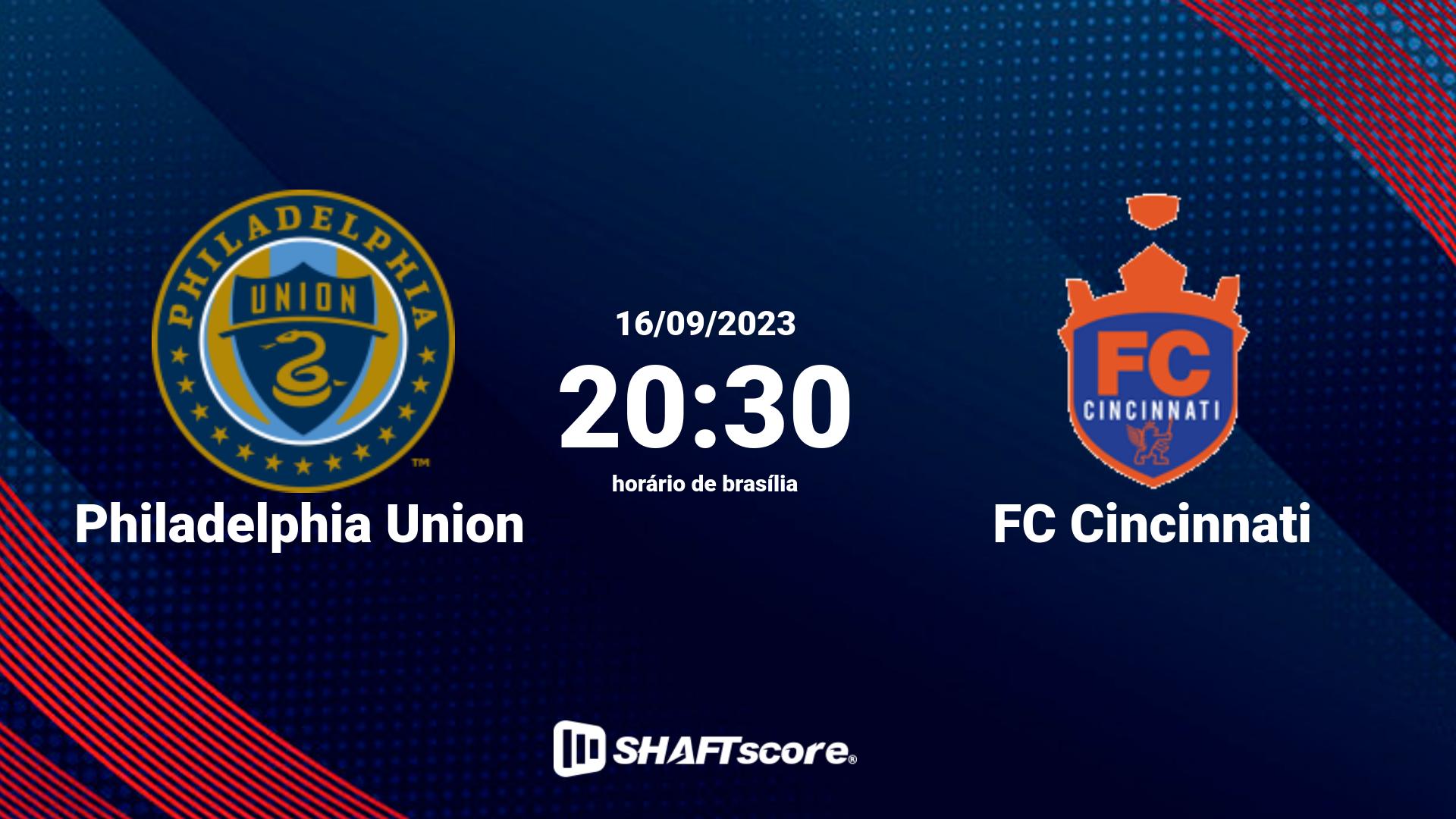 Estatísticas do jogo Philadelphia Union vs FC Cincinnati 16.09 20:30