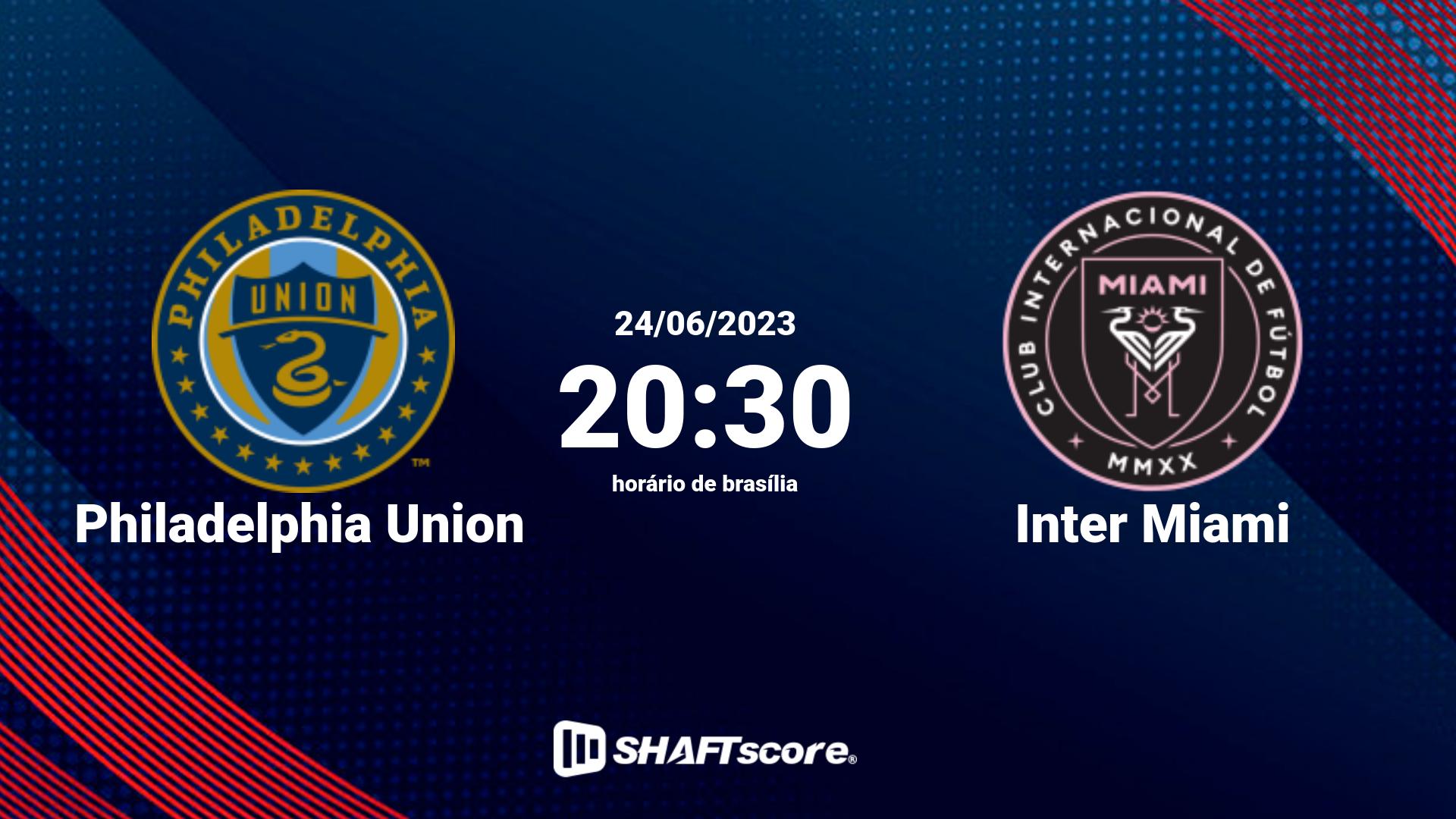 Estatísticas do jogo Philadelphia Union vs Inter Miami 24.06 20:30