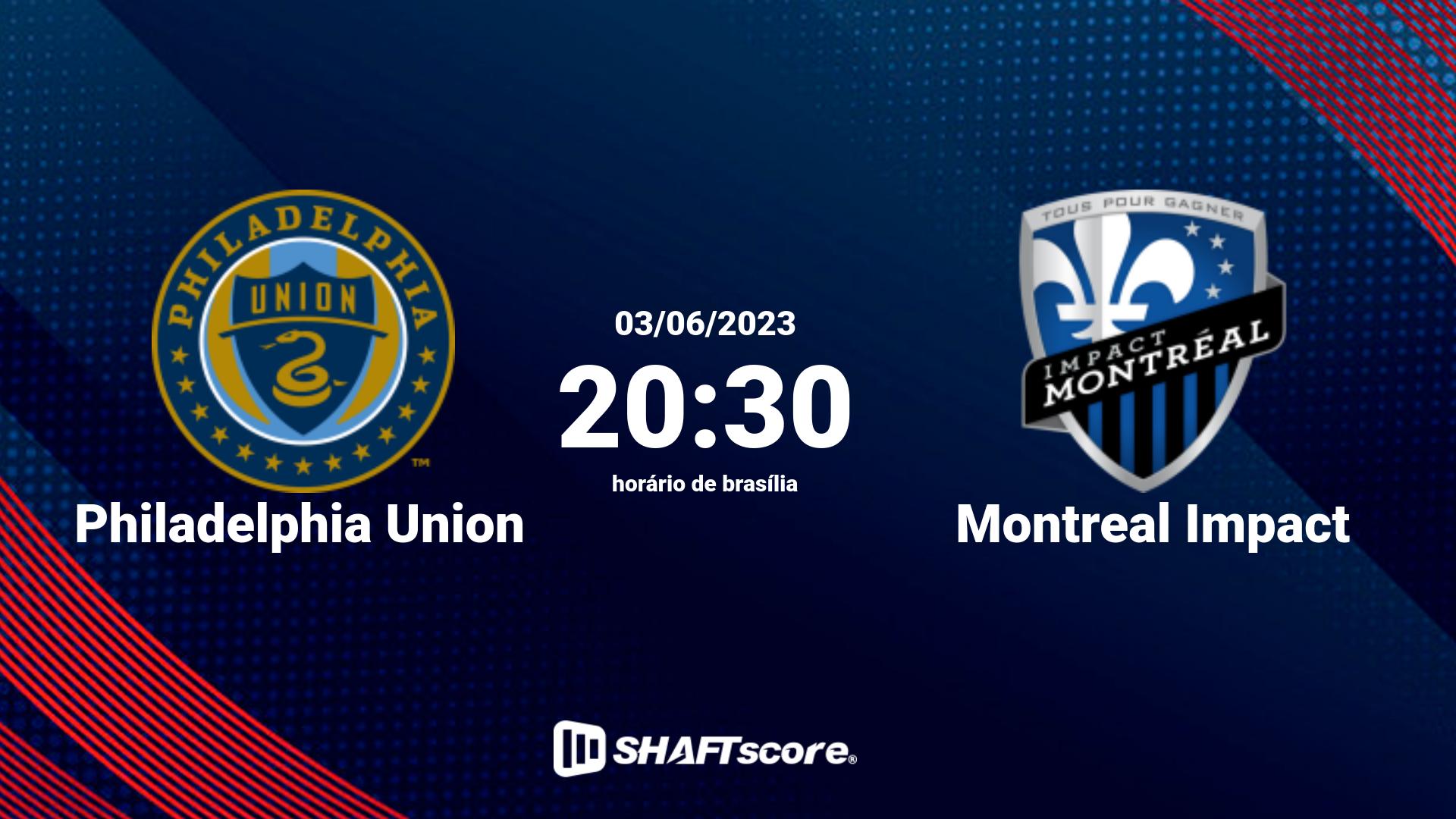 Estatísticas do jogo Philadelphia Union vs Montreal Impact 03.06 20:30