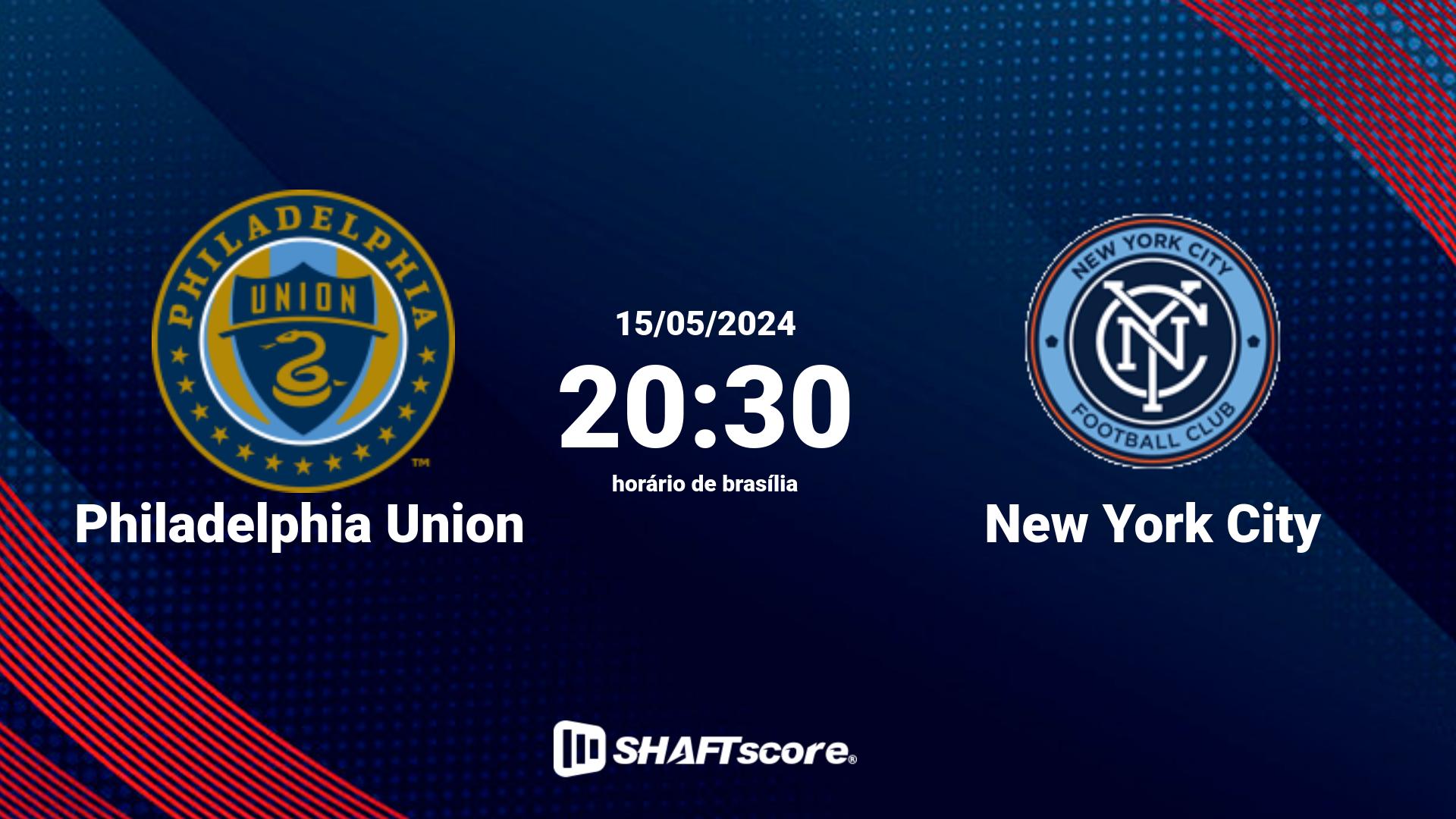 Estatísticas do jogo Philadelphia Union vs New York City 15.05 20:30