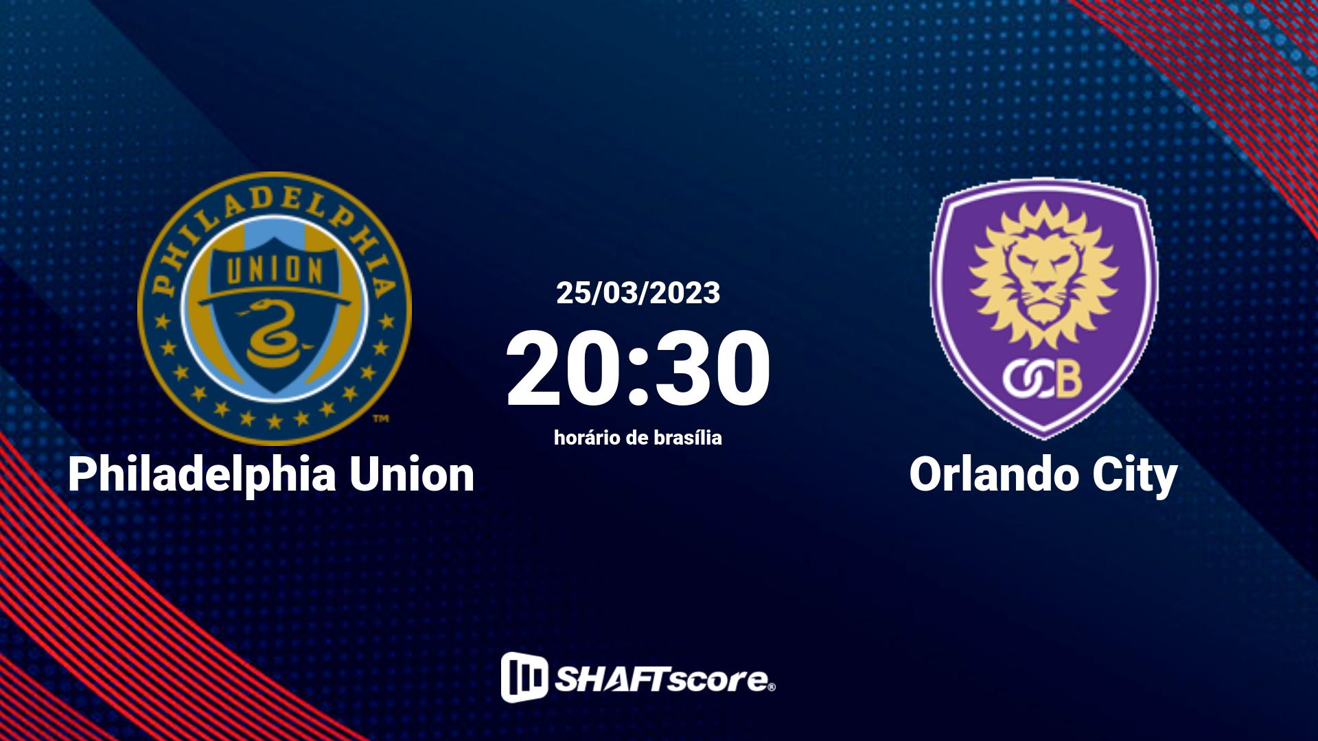 Estatísticas do jogo Philadelphia Union vs Orlando City 25.03 20:30