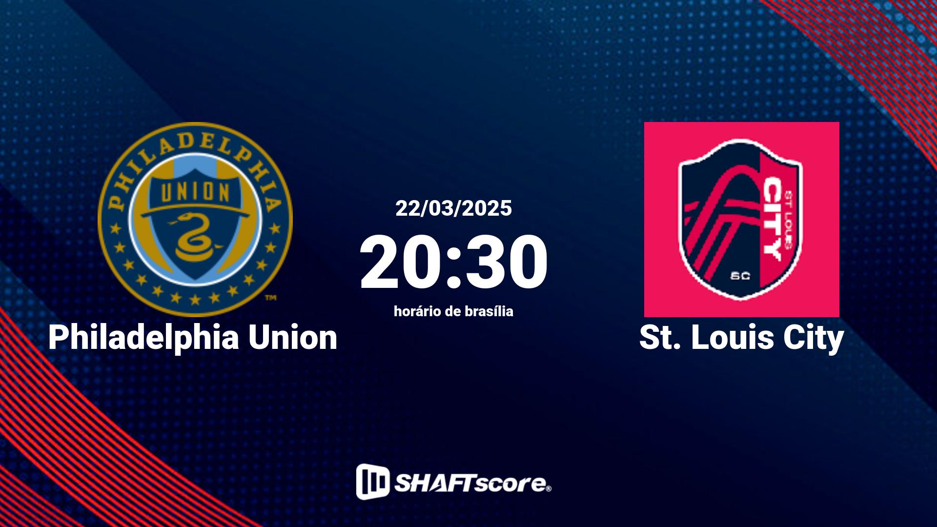 Estatísticas do jogo Philadelphia Union vs St. Louis City 22.03 20:30