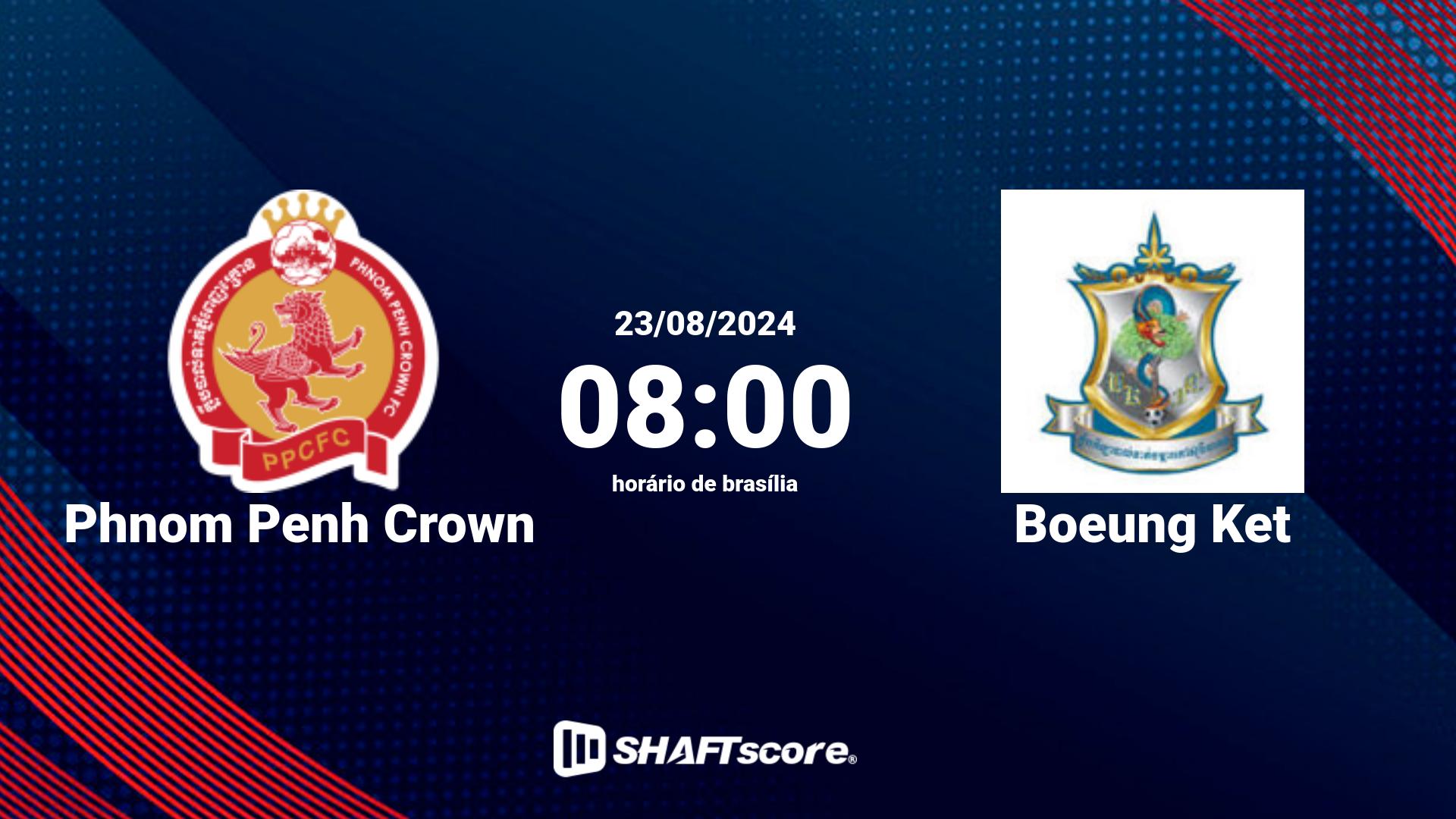 Estatísticas do jogo Phnom Penh Crown vs Boeung Ket 23.08 08:00