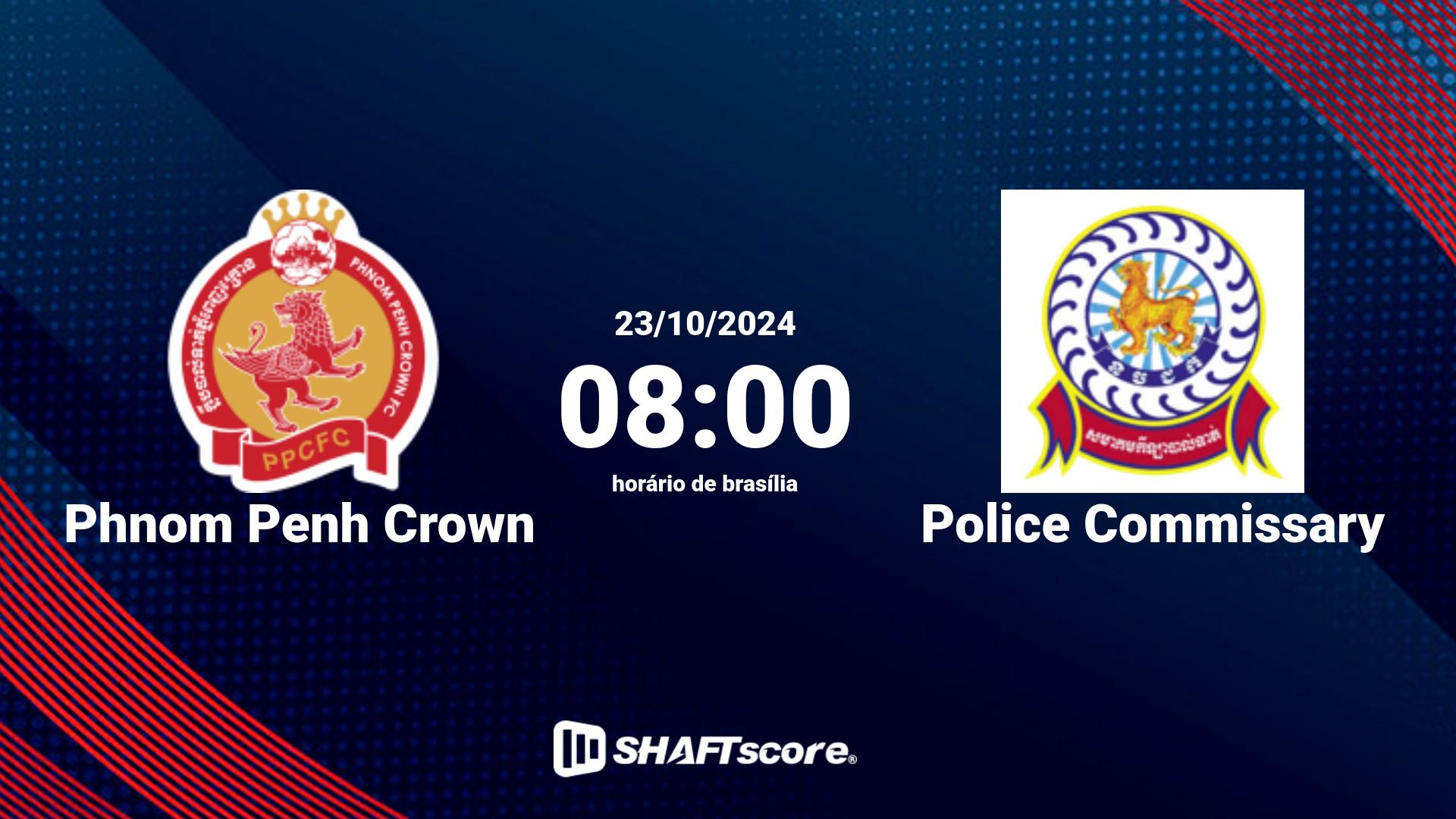 Estatísticas do jogo Phnom Penh Crown vs Police Commissary 23.10 08:00