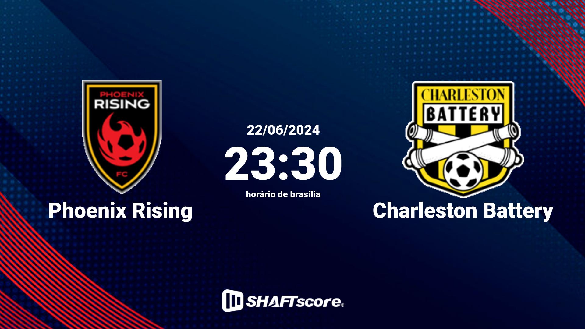 Estatísticas do jogo Phoenix Rising vs Charleston Battery 22.06 23:30