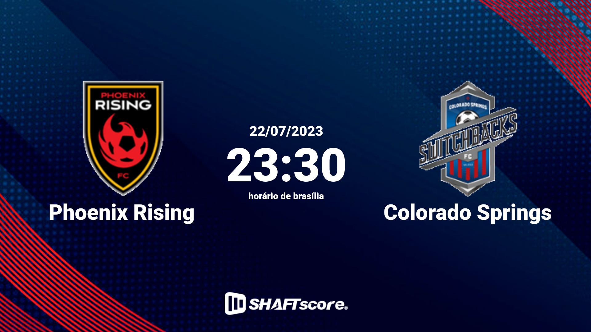 Estatísticas do jogo Phoenix Rising vs Colorado Springs 22.07 23:30