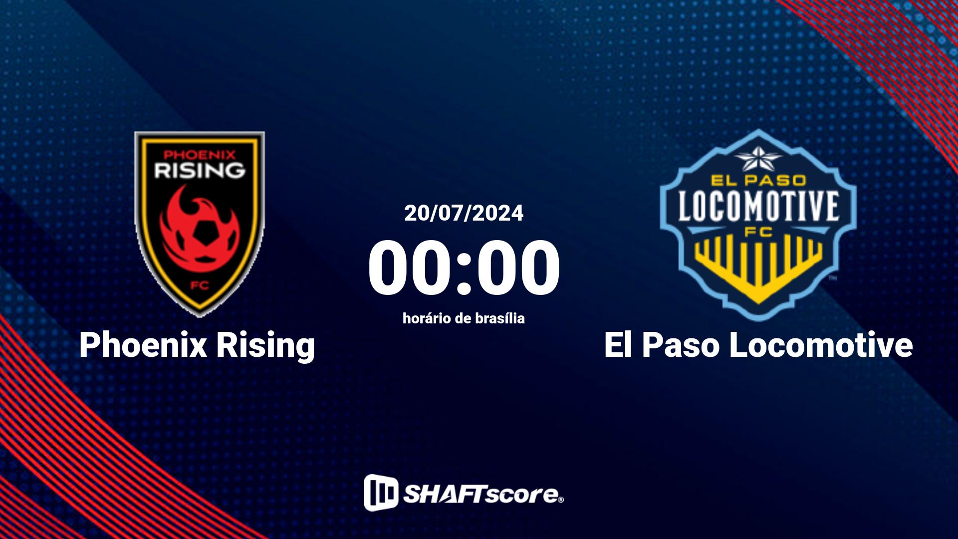 Estatísticas do jogo Phoenix Rising vs El Paso Locomotive 20.07 00:00