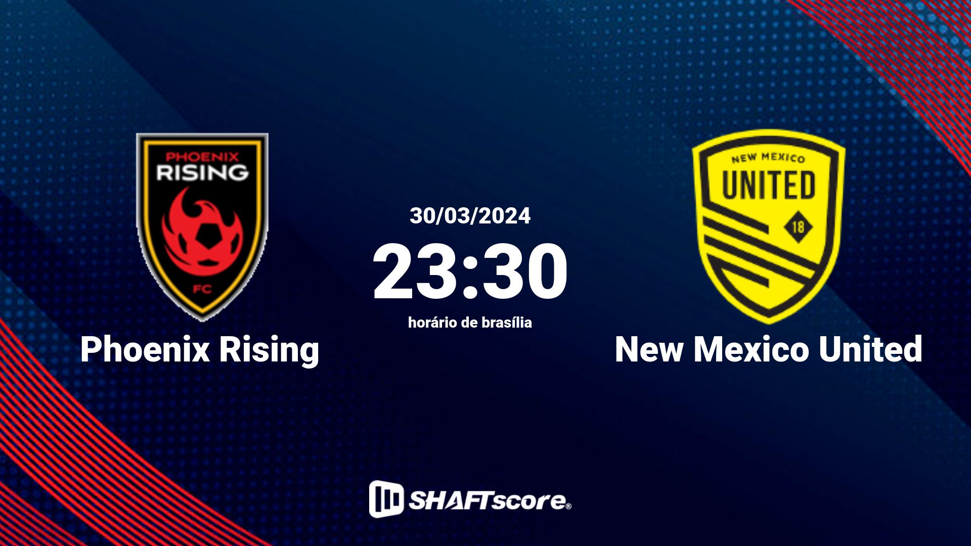 Estatísticas do jogo Phoenix Rising vs New Mexico United 30.03 23:30