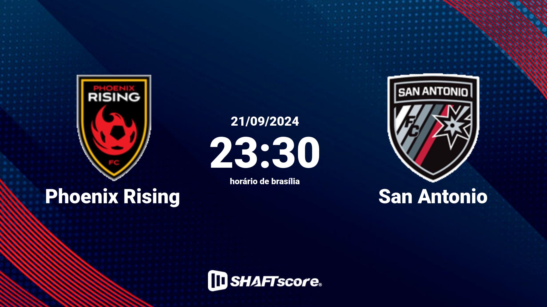 Estatísticas do jogo Phoenix Rising vs San Antonio 21.09 23:30