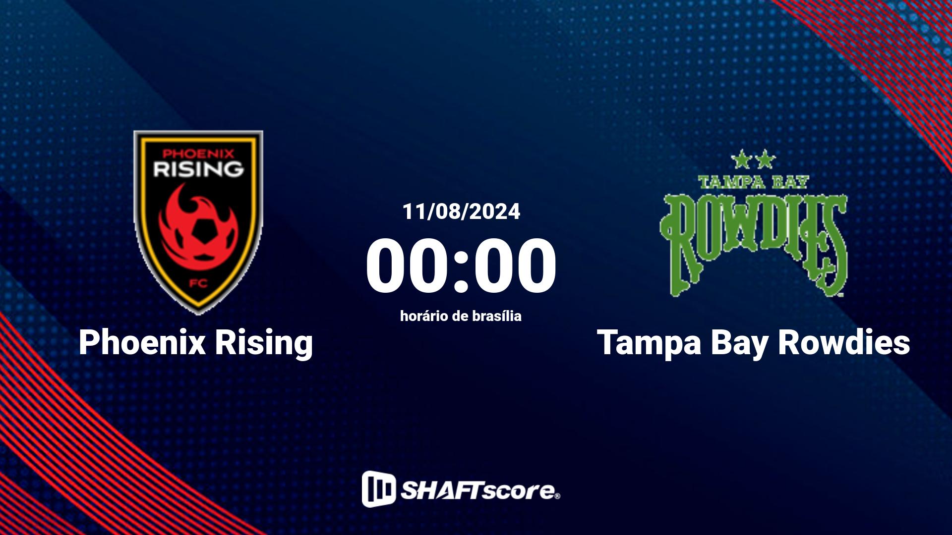 Estatísticas do jogo Phoenix Rising vs Tampa Bay Rowdies 11.08 00:00