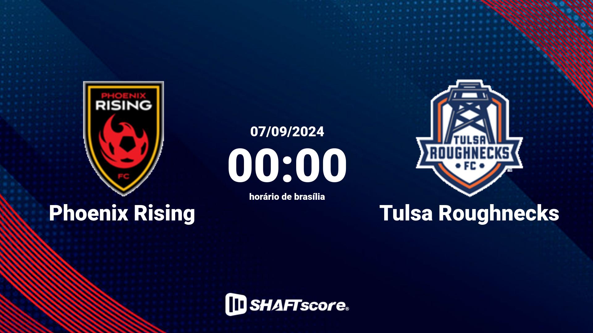 Estatísticas do jogo Phoenix Rising vs Tulsa Roughnecks 07.09 00:00