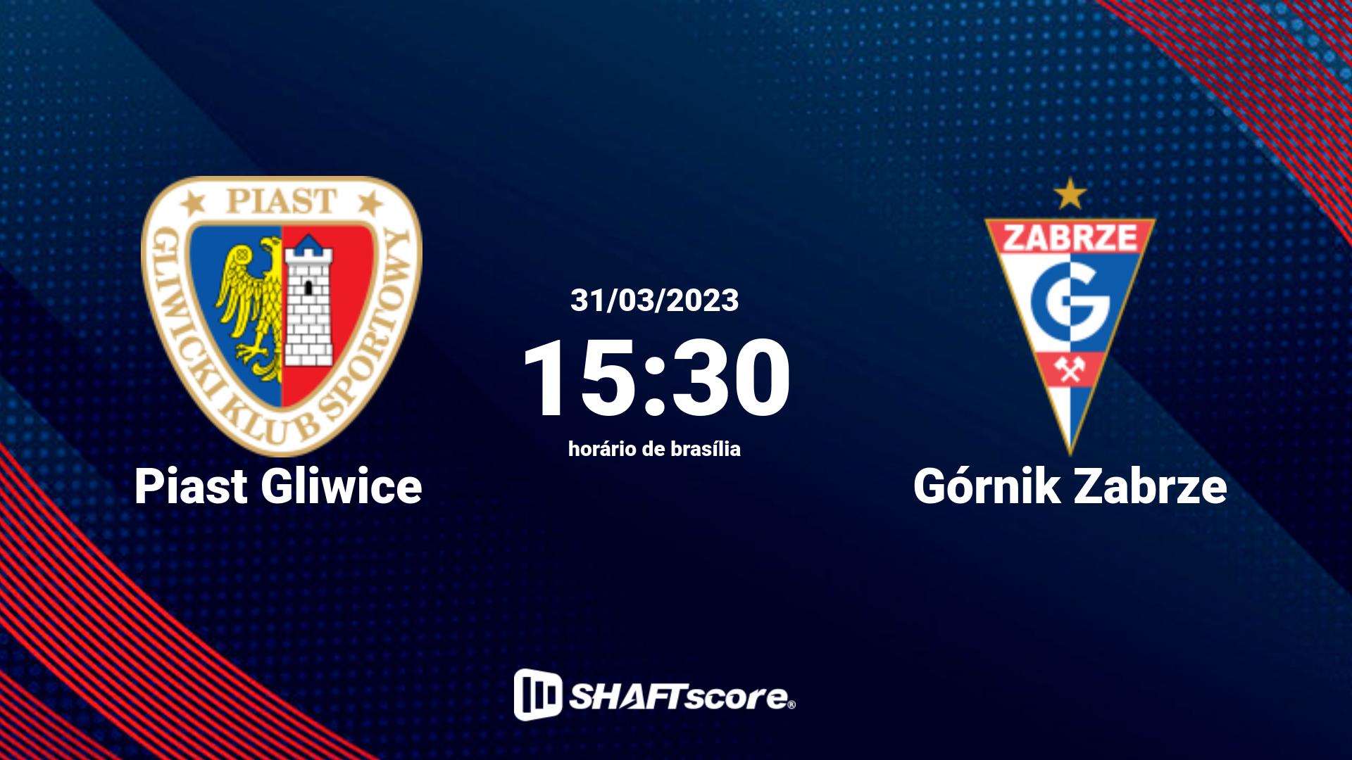 Estatísticas do jogo Piast Gliwice vs Górnik Zabrze 31.03 15:30