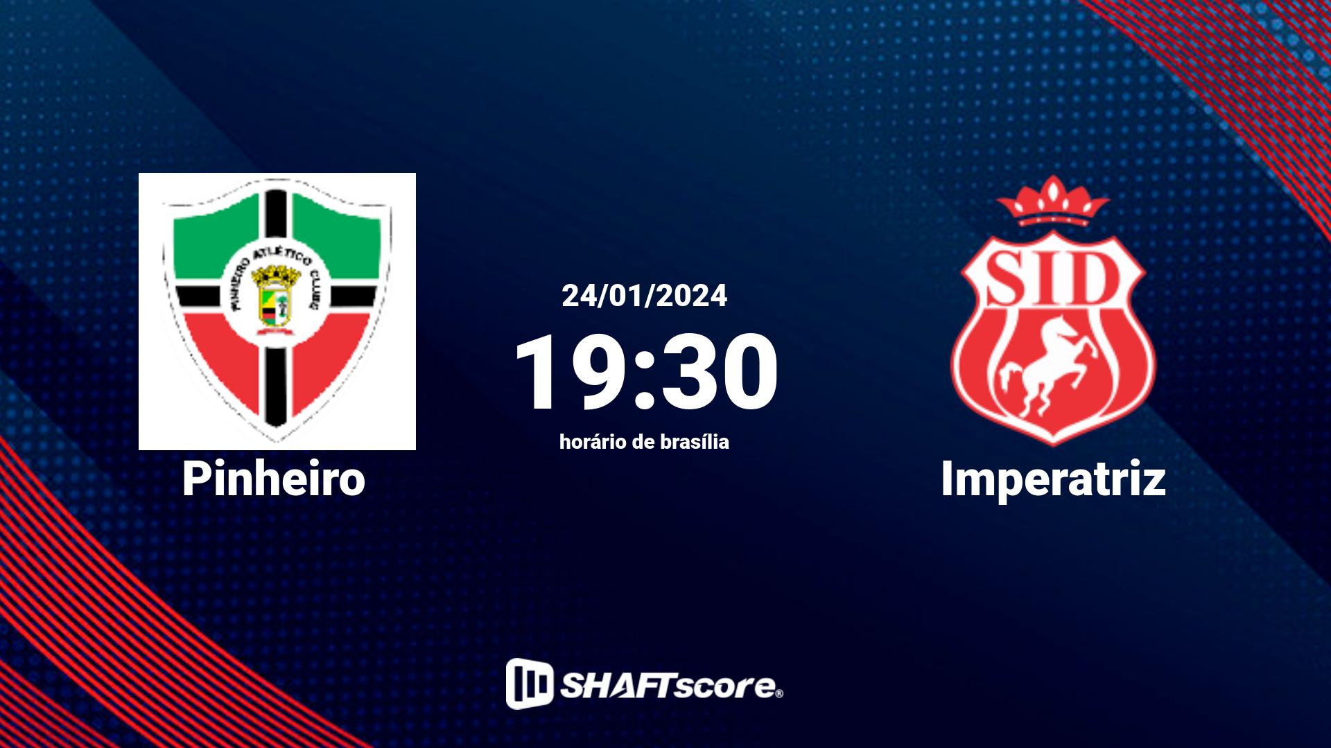 Estatísticas do jogo Pinheiro vs Imperatriz 24.01 19:30