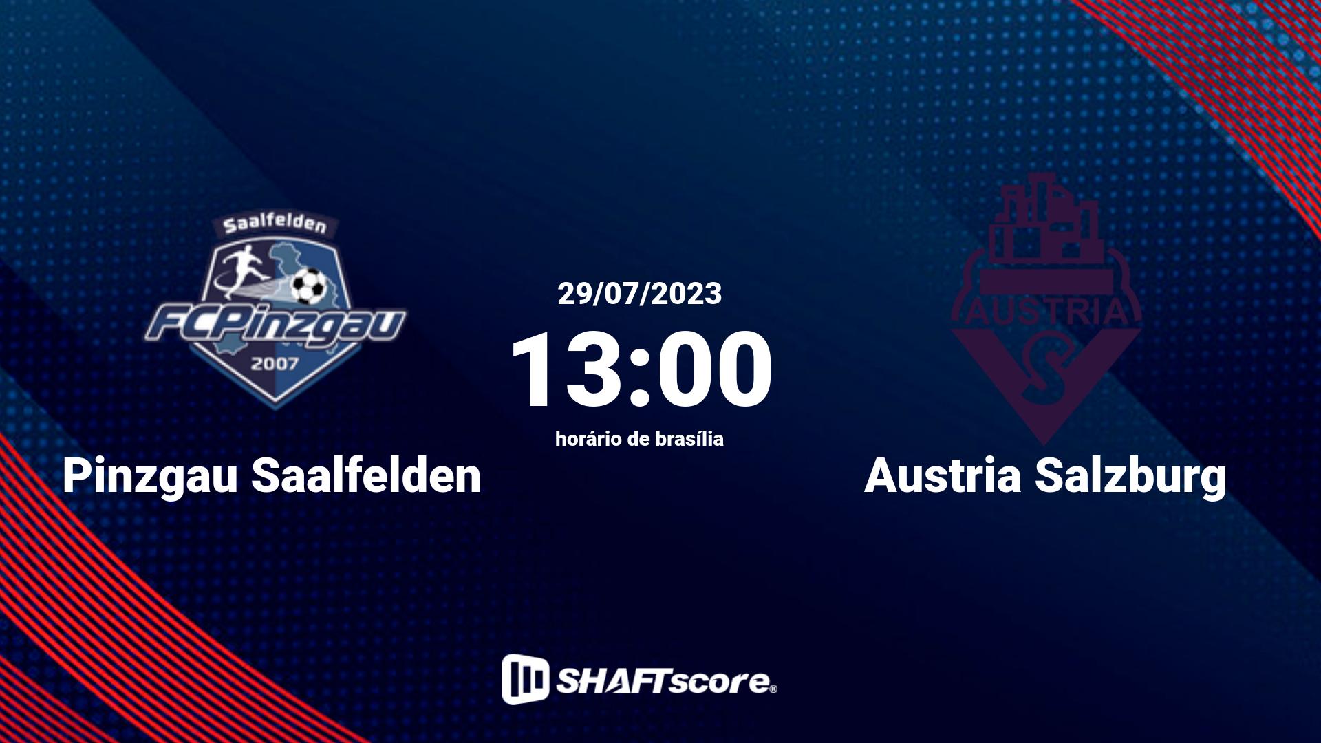 Estatísticas do jogo Pinzgau Saalfelden vs Austria Salzburg 29.07 13:00