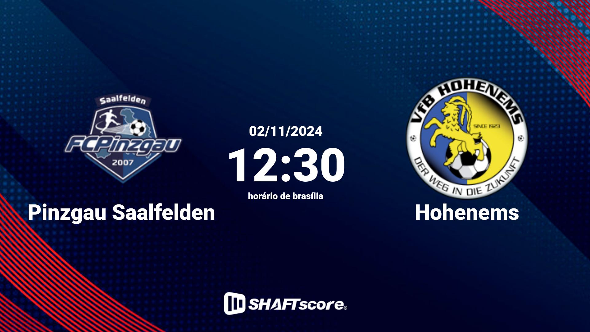 Estatísticas do jogo Pinzgau Saalfelden vs Hohenems 02.11 12:30