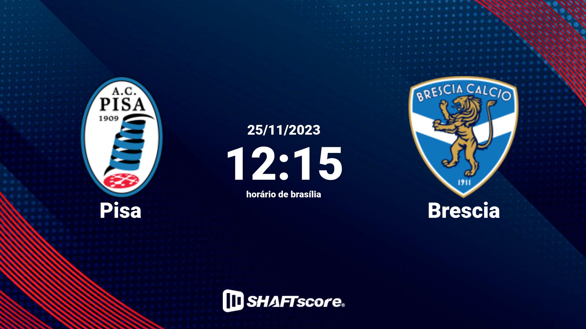 Estatísticas do jogo Pisa vs Brescia 25.11 12:15