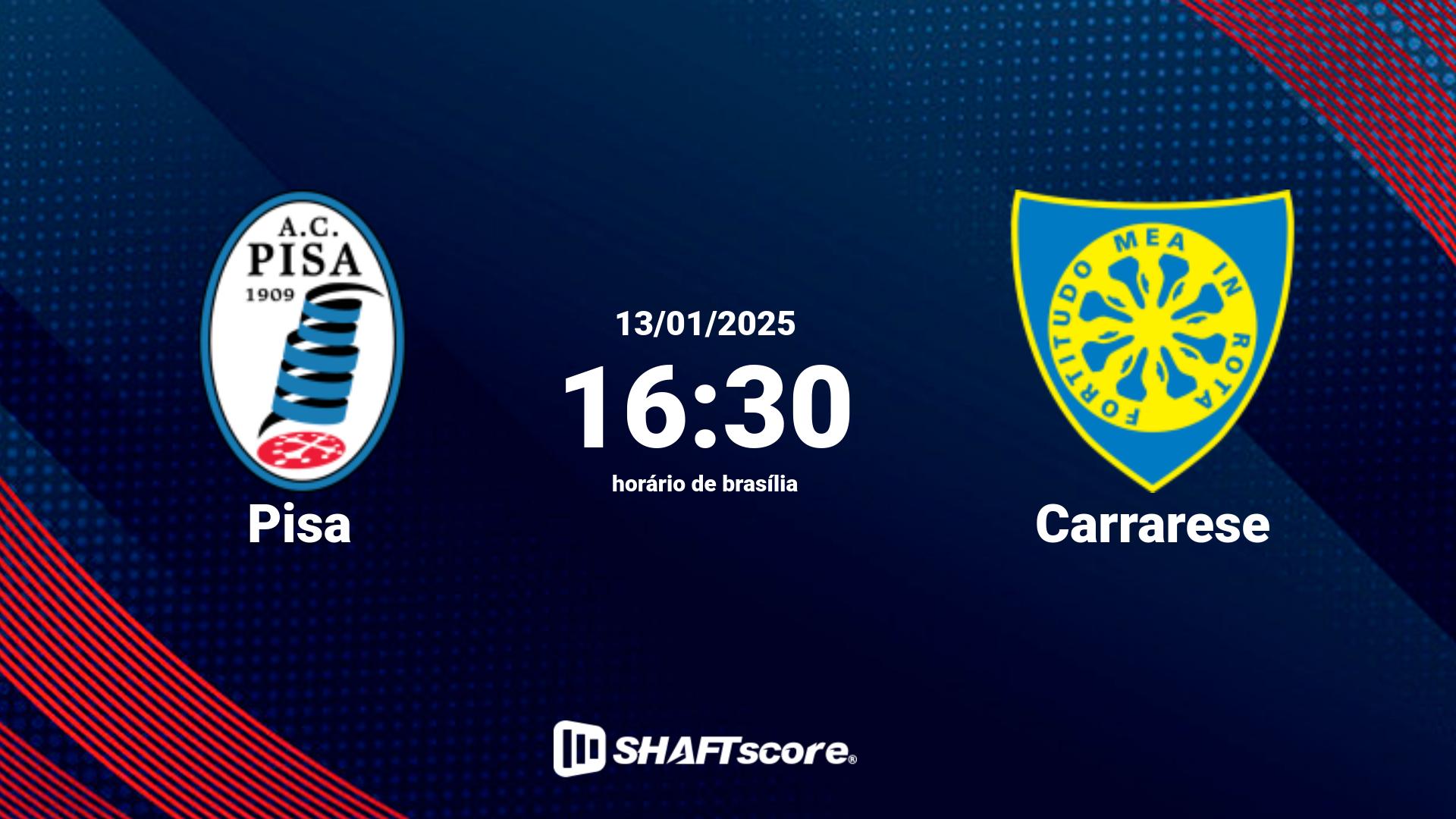 Estatísticas do jogo Pisa vs Carrarese 13.01 16:30