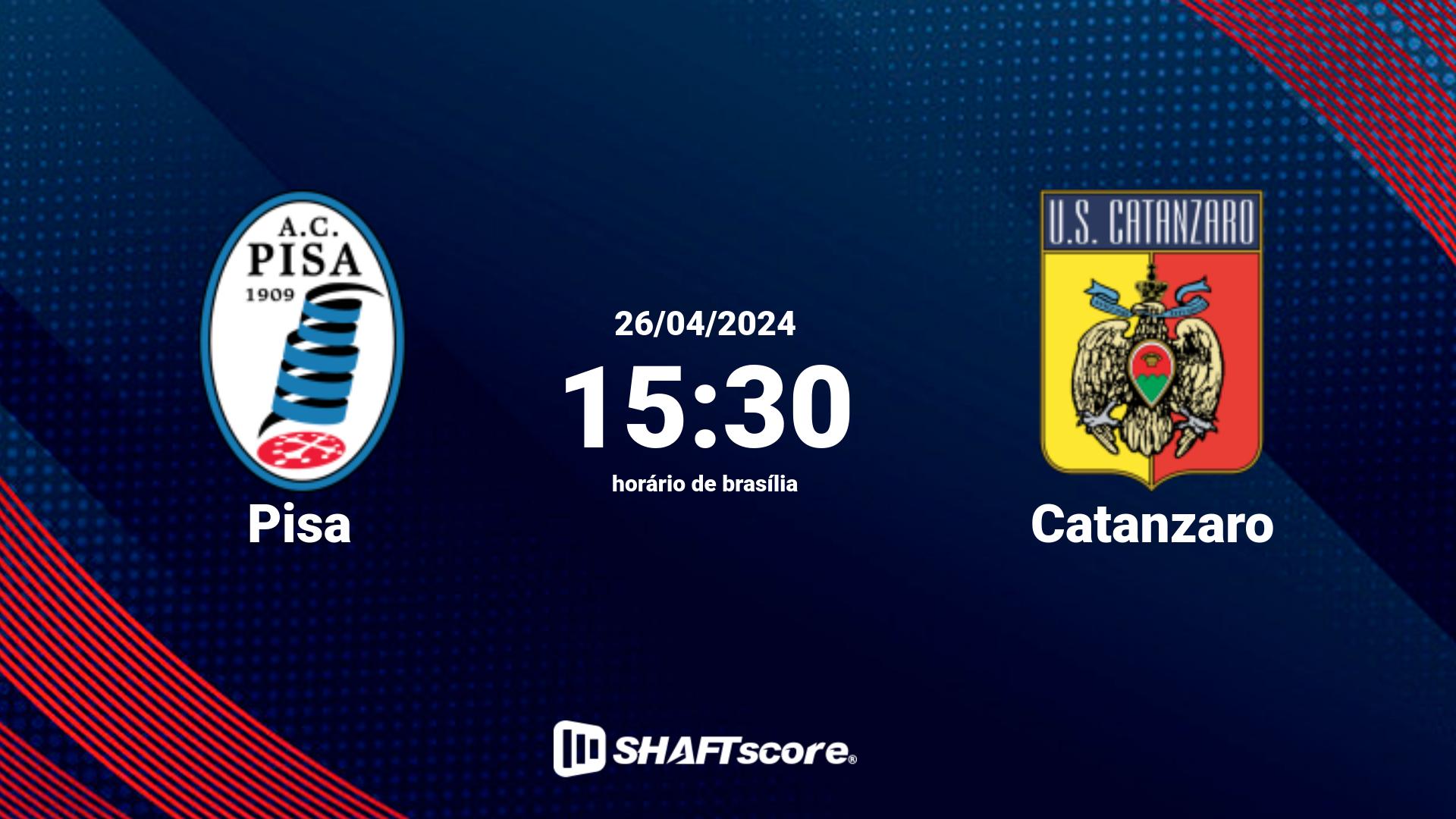 Estatísticas do jogo Pisa vs Catanzaro 26.04 15:30