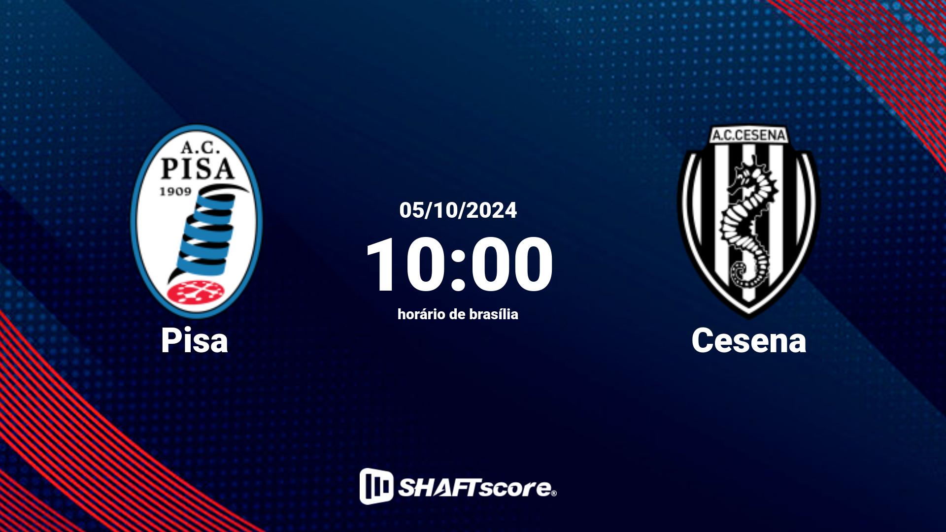 Estatísticas do jogo Pisa vs Cesena 05.10 10:00