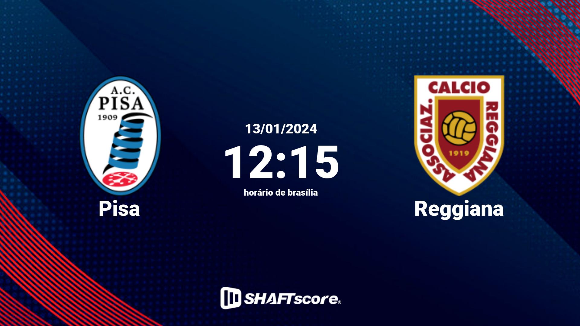 Estatísticas do jogo Pisa vs Reggiana 13.01 12:15