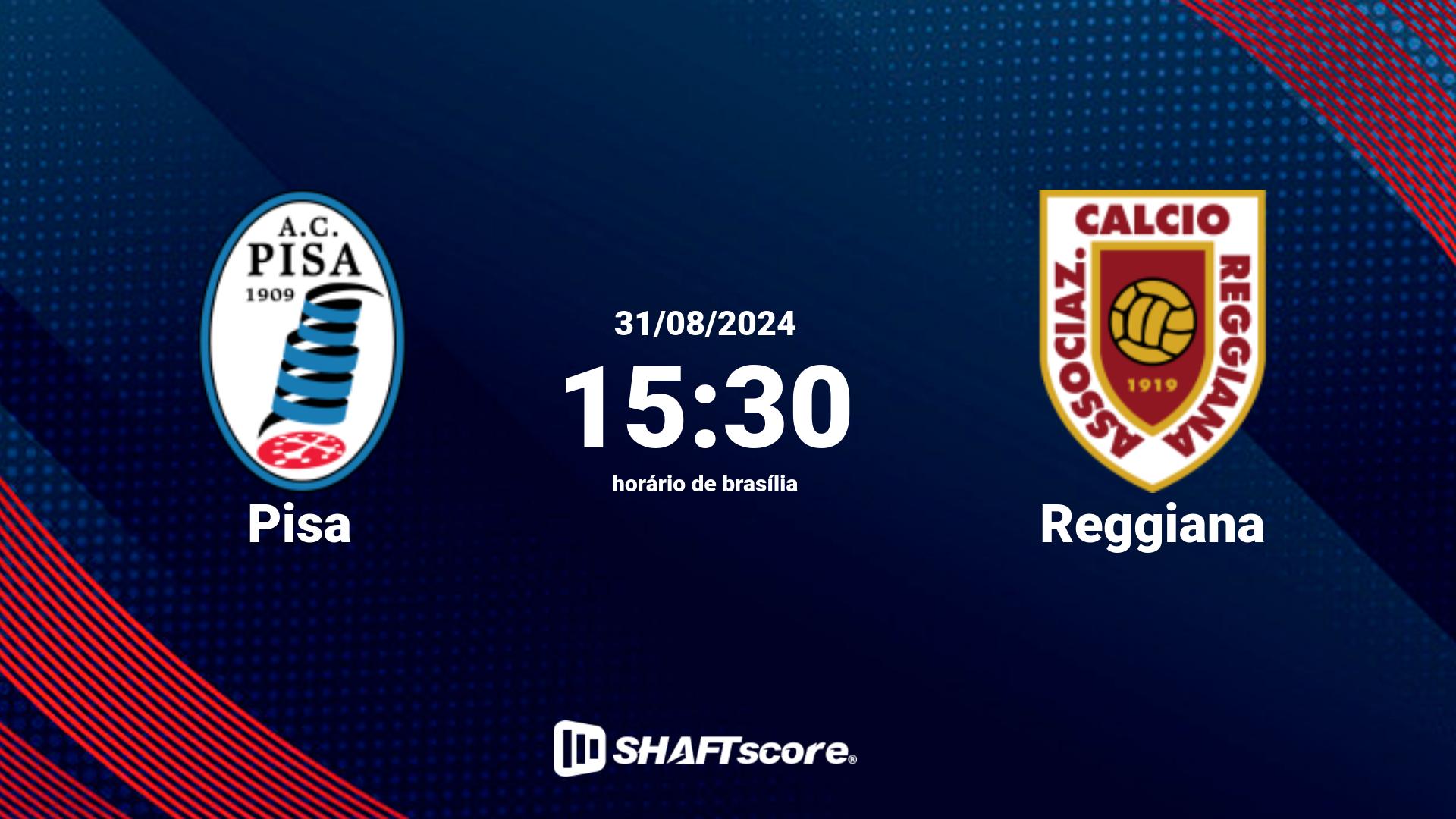 Estatísticas do jogo Pisa vs Reggiana 31.08 15:30