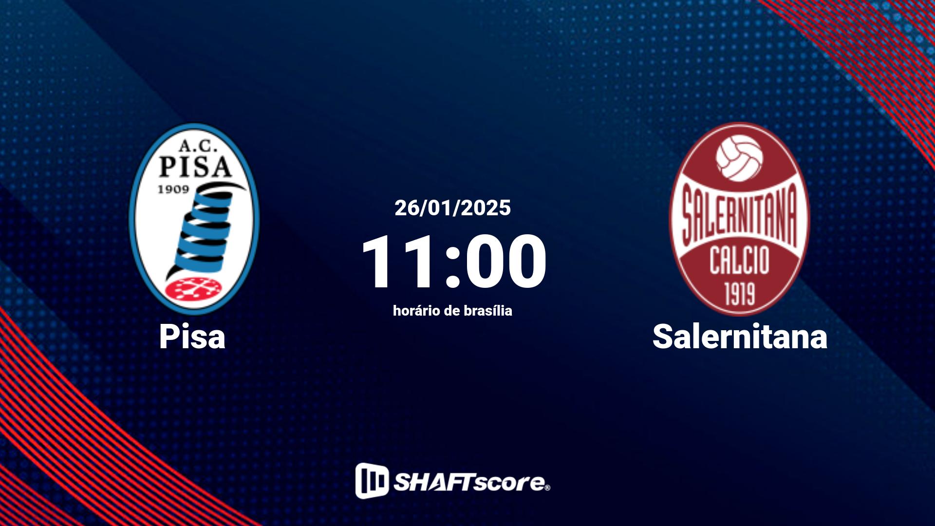 Estatísticas do jogo Pisa vs Salernitana 26.01 11:00