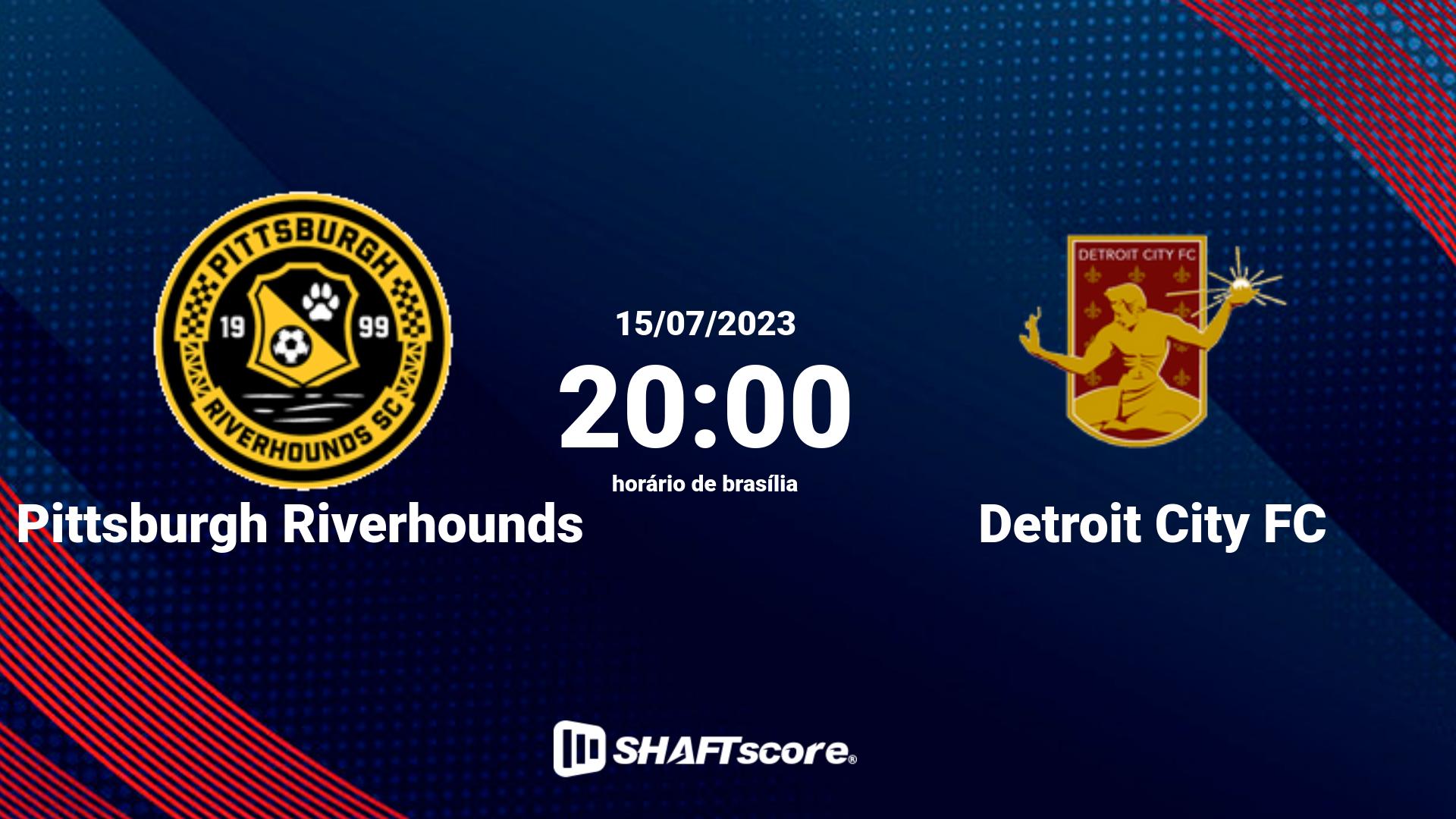 Estatísticas do jogo Pittsburgh Riverhounds vs Detroit City FC 15.07 20:00