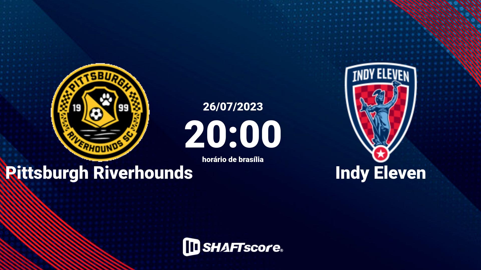 Estatísticas do jogo Pittsburgh Riverhounds vs Indy Eleven 26.07 20:00