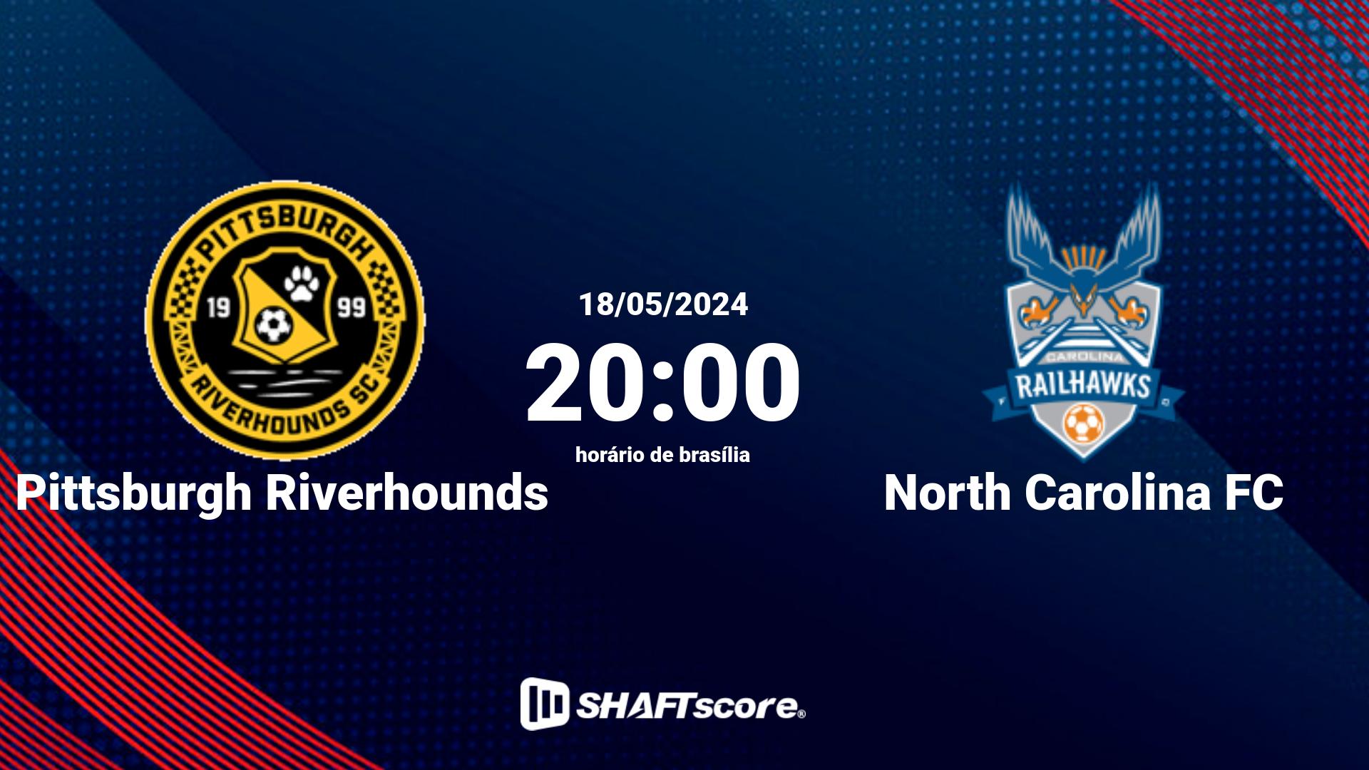 Estatísticas do jogo Pittsburgh Riverhounds vs North Carolina FC 18.05 20:00