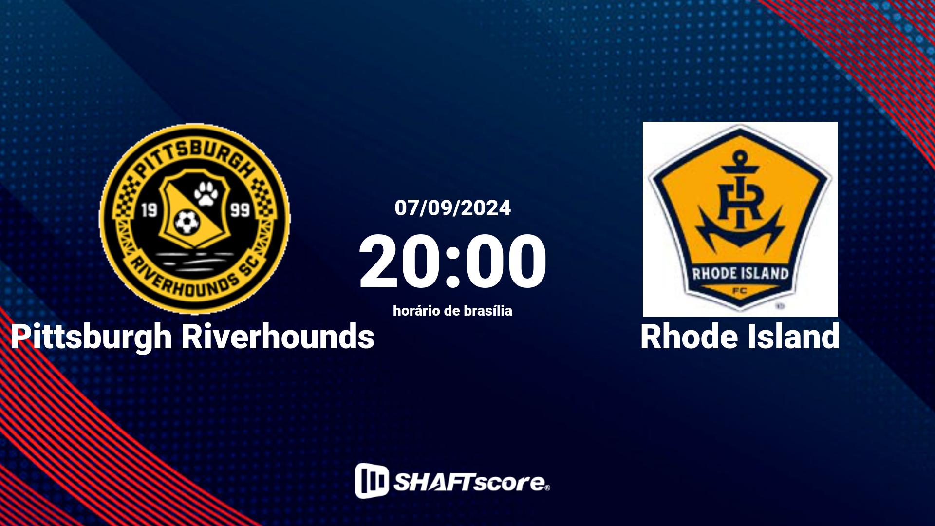 Estatísticas do jogo Pittsburgh Riverhounds vs Rhode Island 07.09 20:00