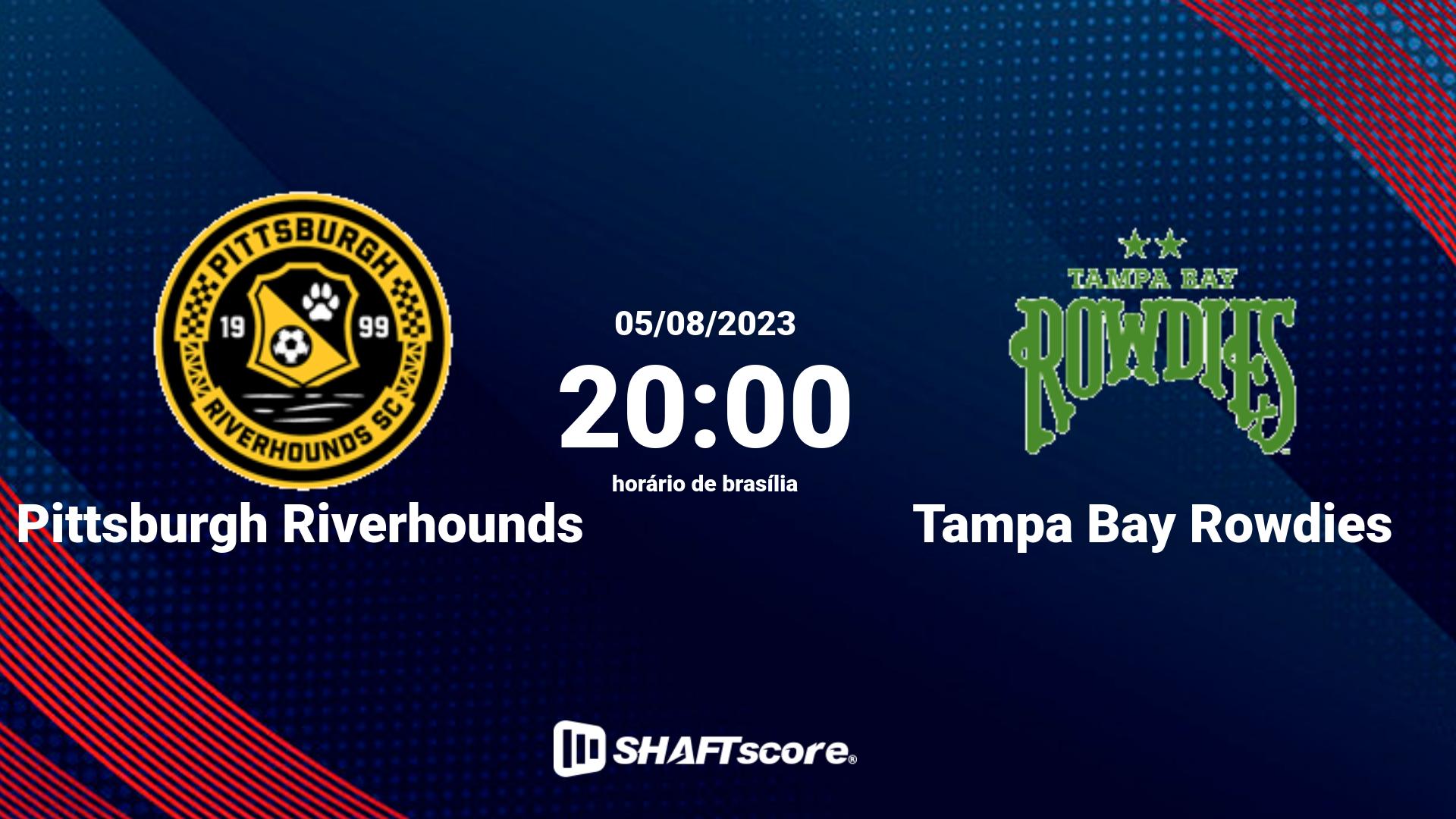 Estatísticas do jogo Pittsburgh Riverhounds vs Tampa Bay Rowdies 05.08 20:00