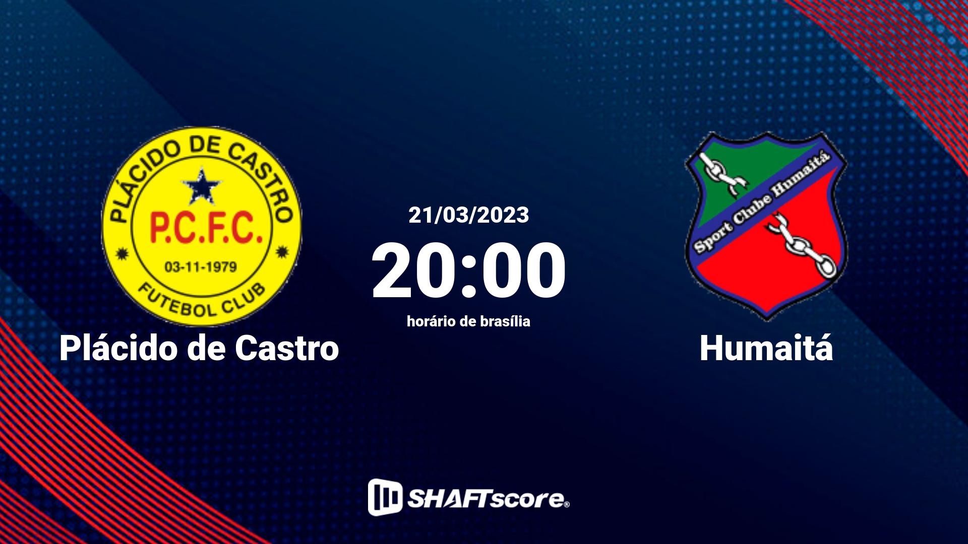 Estatísticas do jogo Plácido de Castro vs Humaitá 21.03 20:00