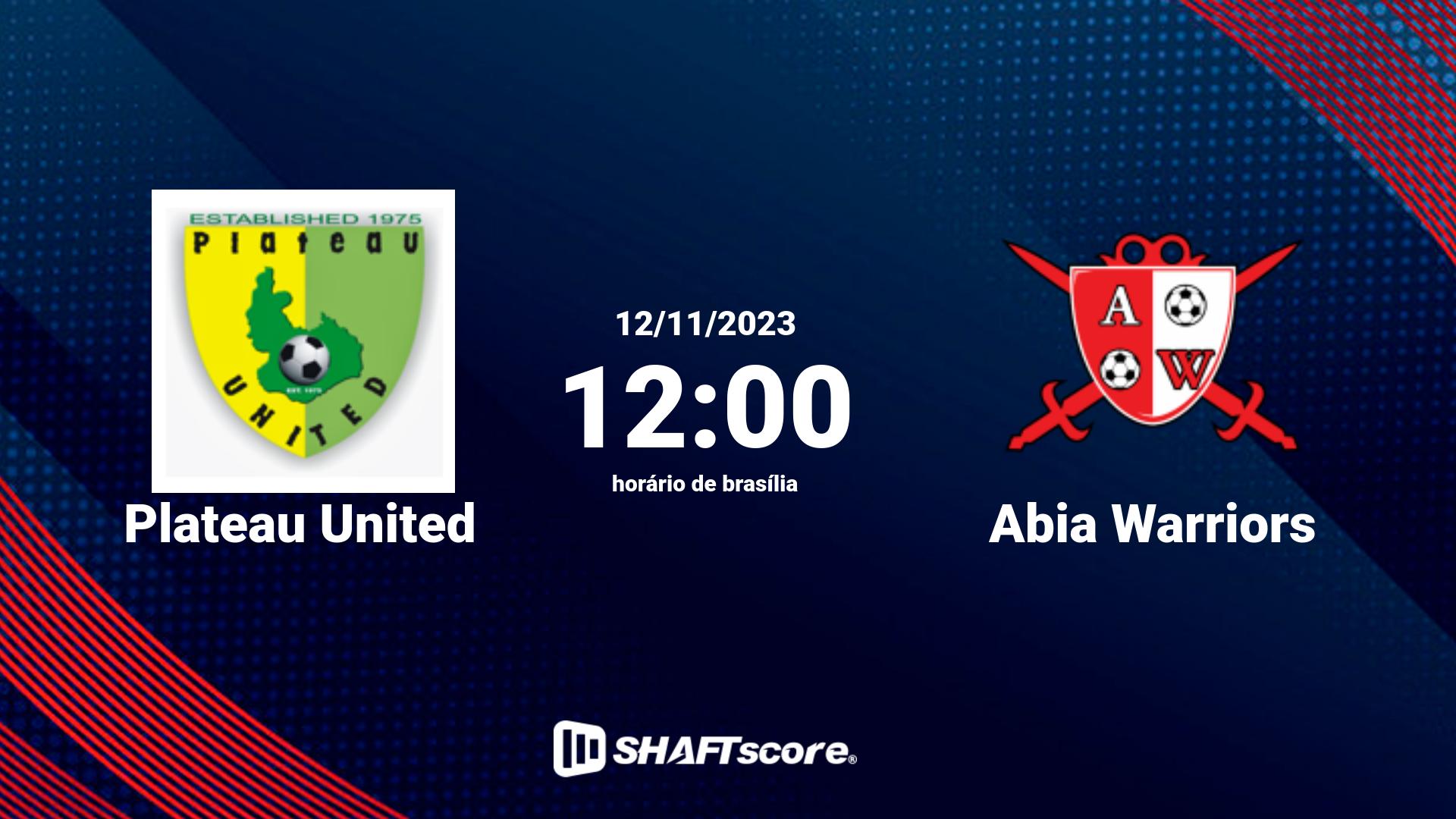 Estatísticas do jogo Plateau United vs Abia Warriors 12.11 12:00